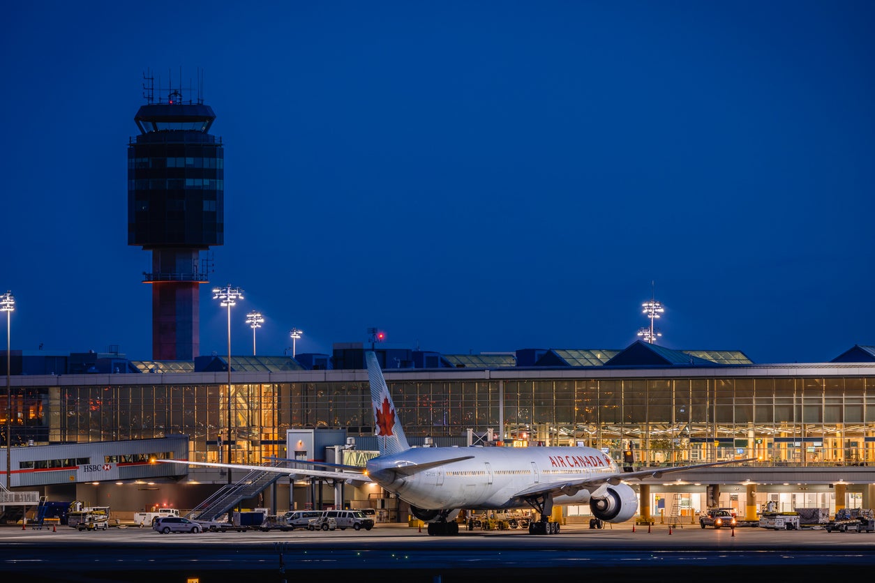 An Air Canada plane at Vancouver airport