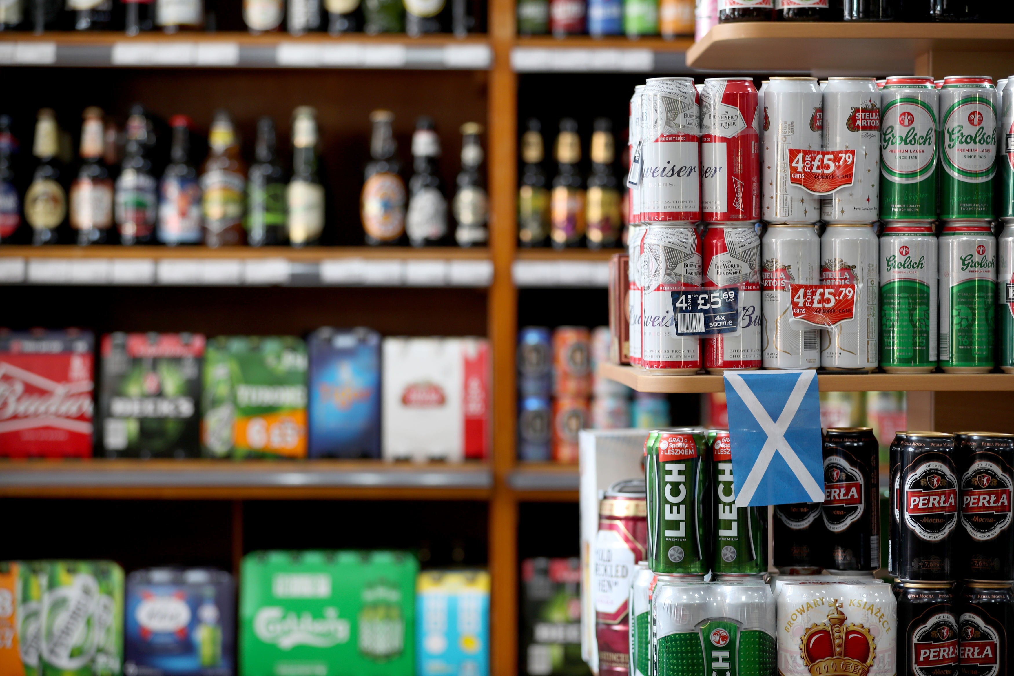 The alcohol death rate in Scotland rose to 21.5 per 100,000 (Jane Barlow/PA)