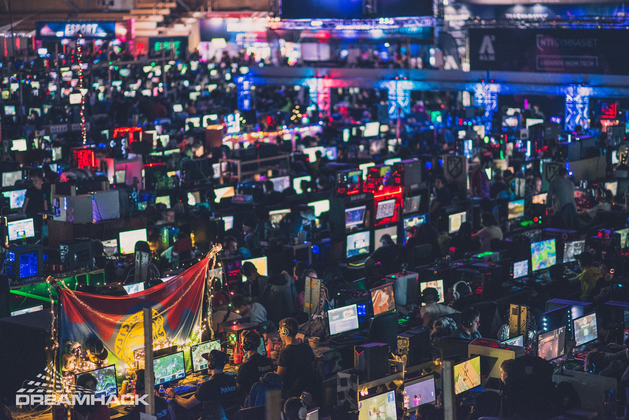 Gamers gather to compete at a DreamHack LAN party