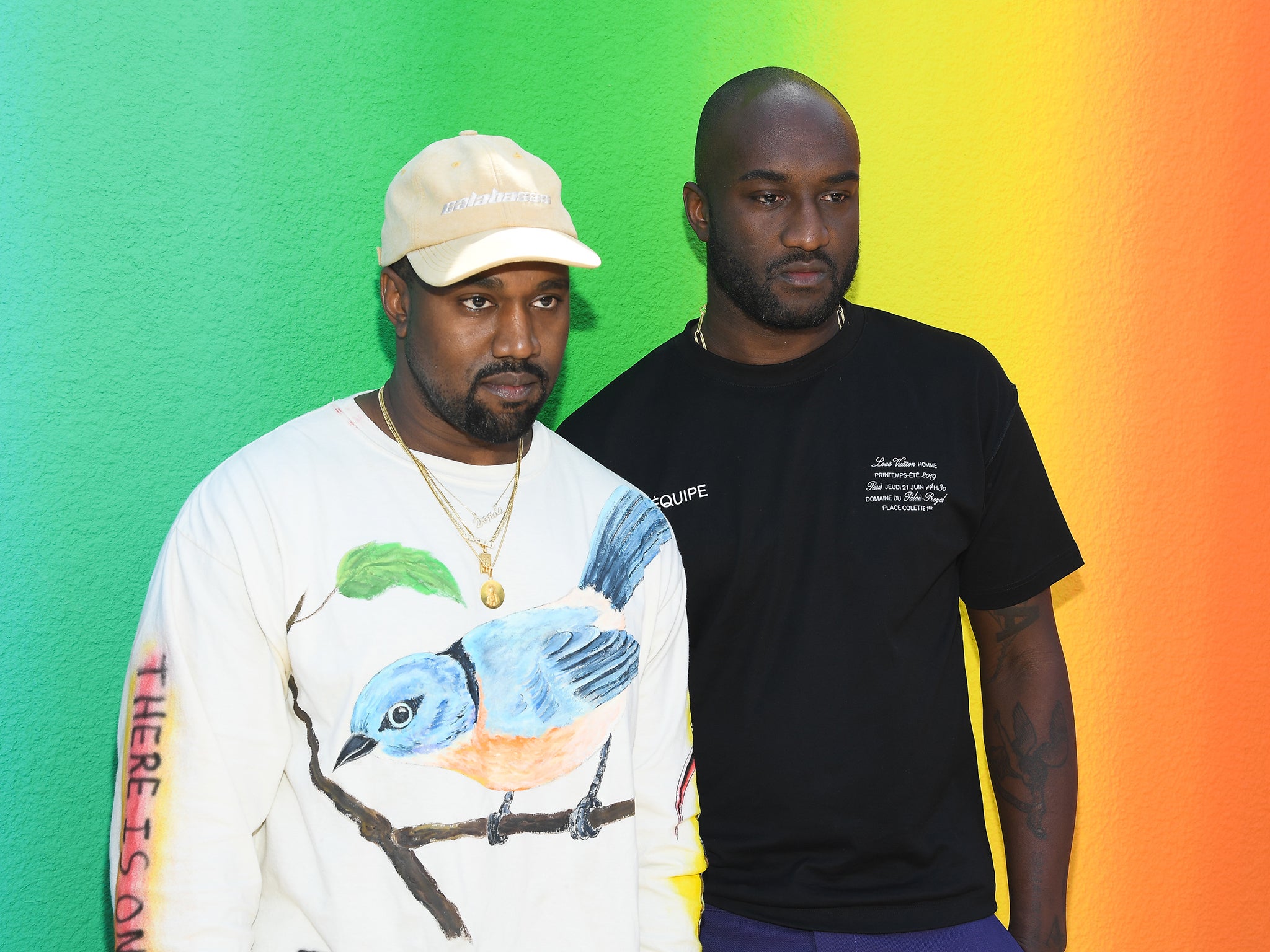 Kanye West and Abloh at the Louis Vuitton Menswear S/S 2019 show