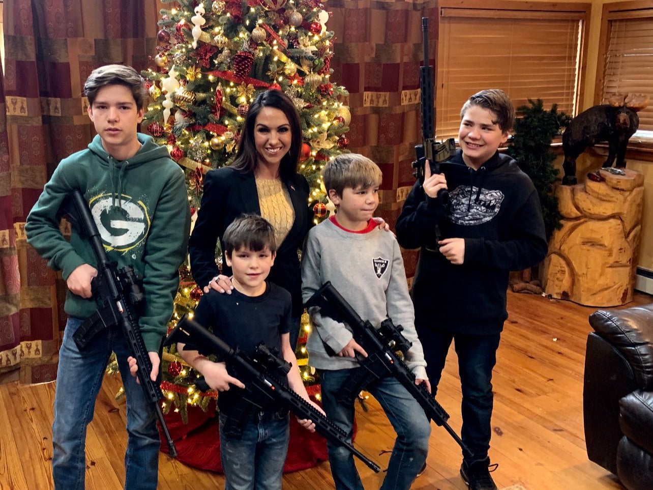 AOC mocks Lauren Boebert’s Christmas photo showing kids with guns
