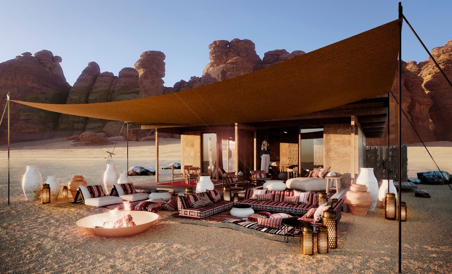 A luxury villa at Habitas, AlUla