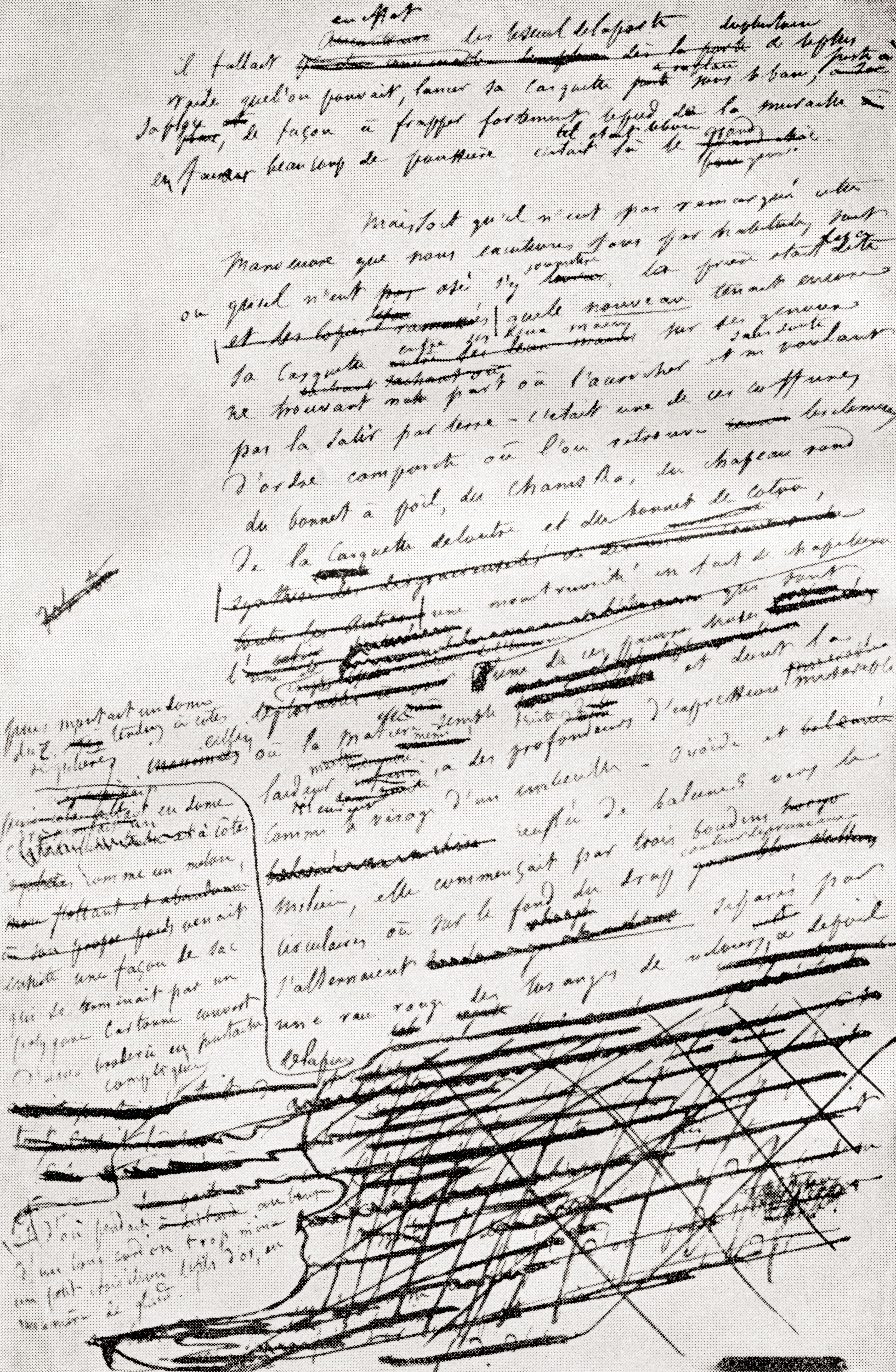 A page of Flaubert’s handwritten ‘Madame Bovary’ manuscript