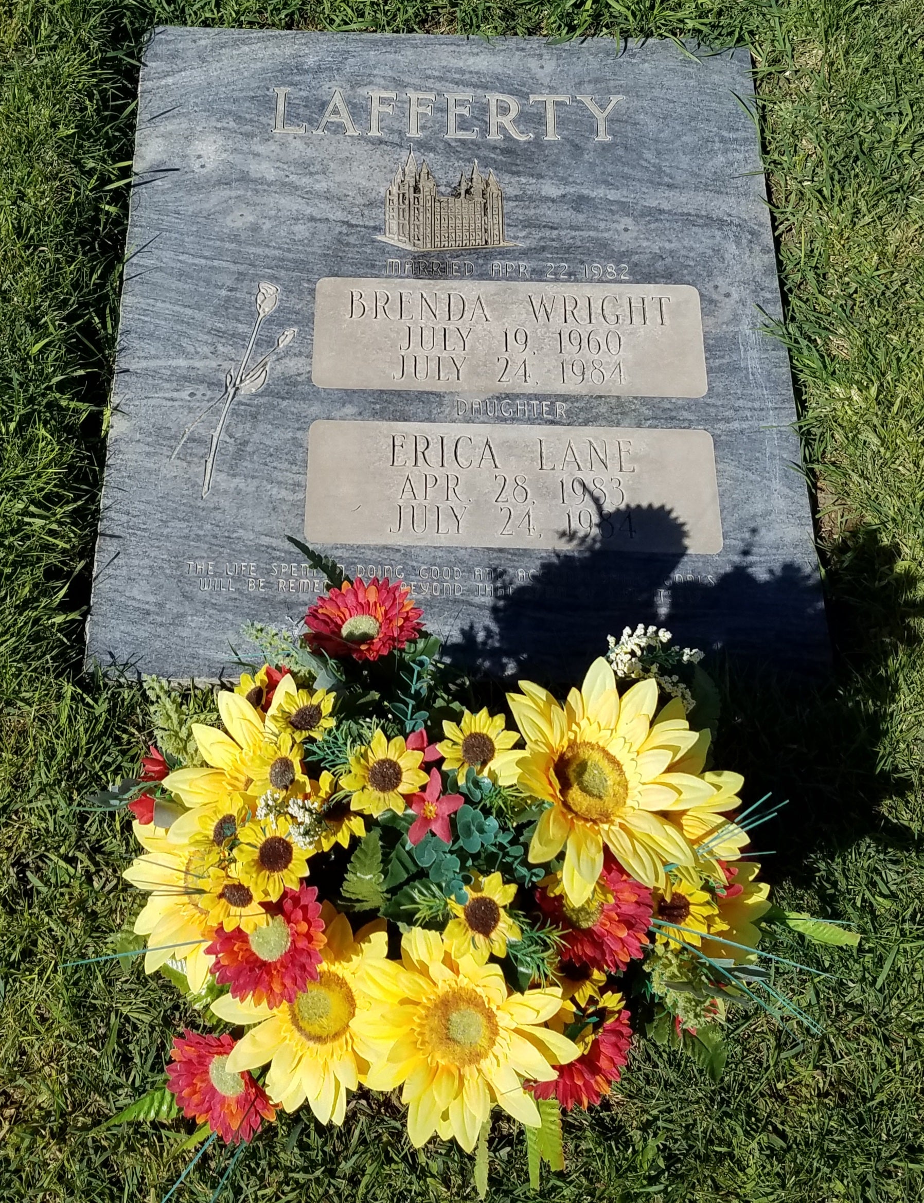 Brenda and Erica Lafferty’s grave