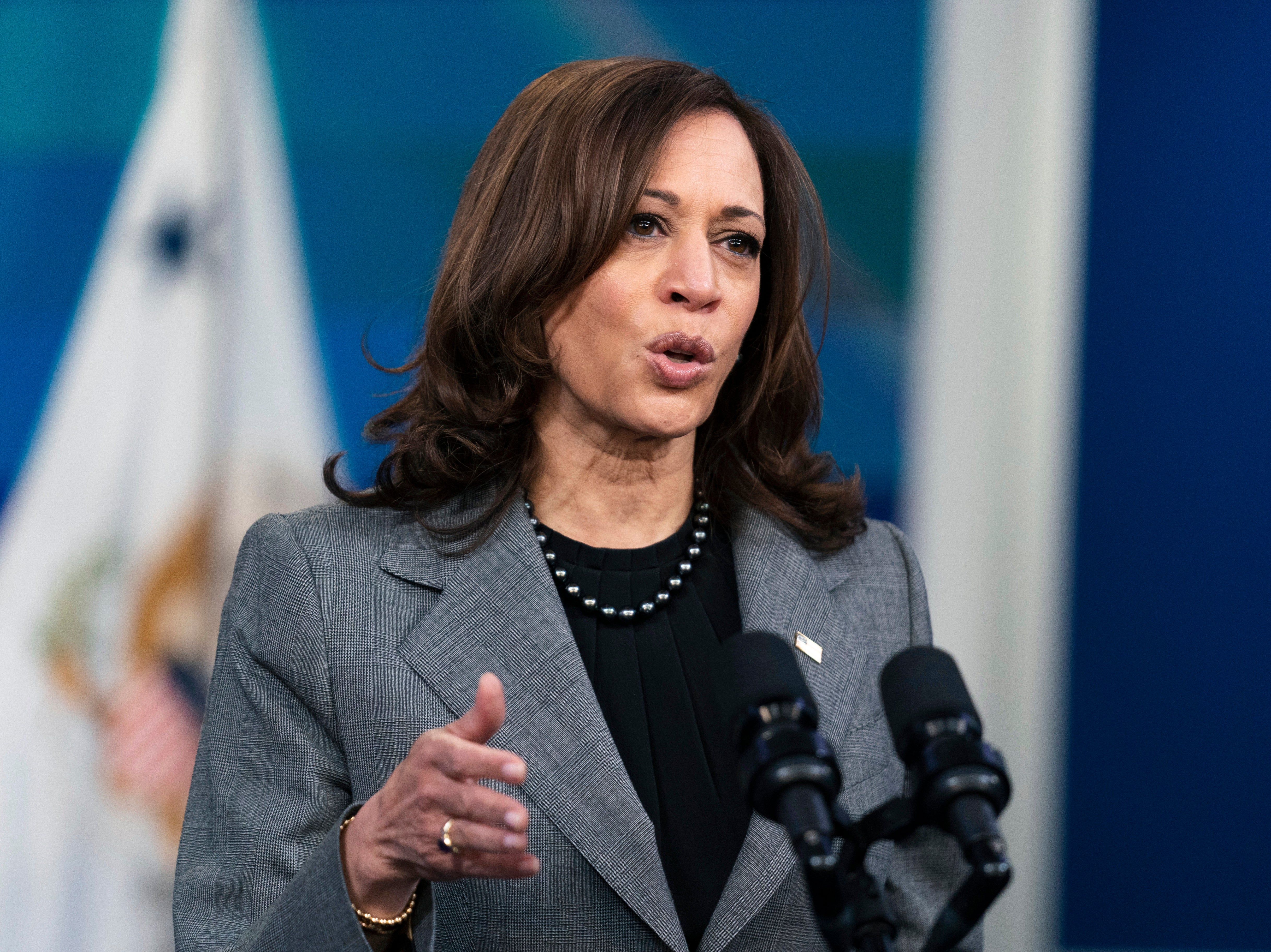 Vice President Kamala Harris visited Milwaukee to promote the $1 trillion infrastructure bill on Monday