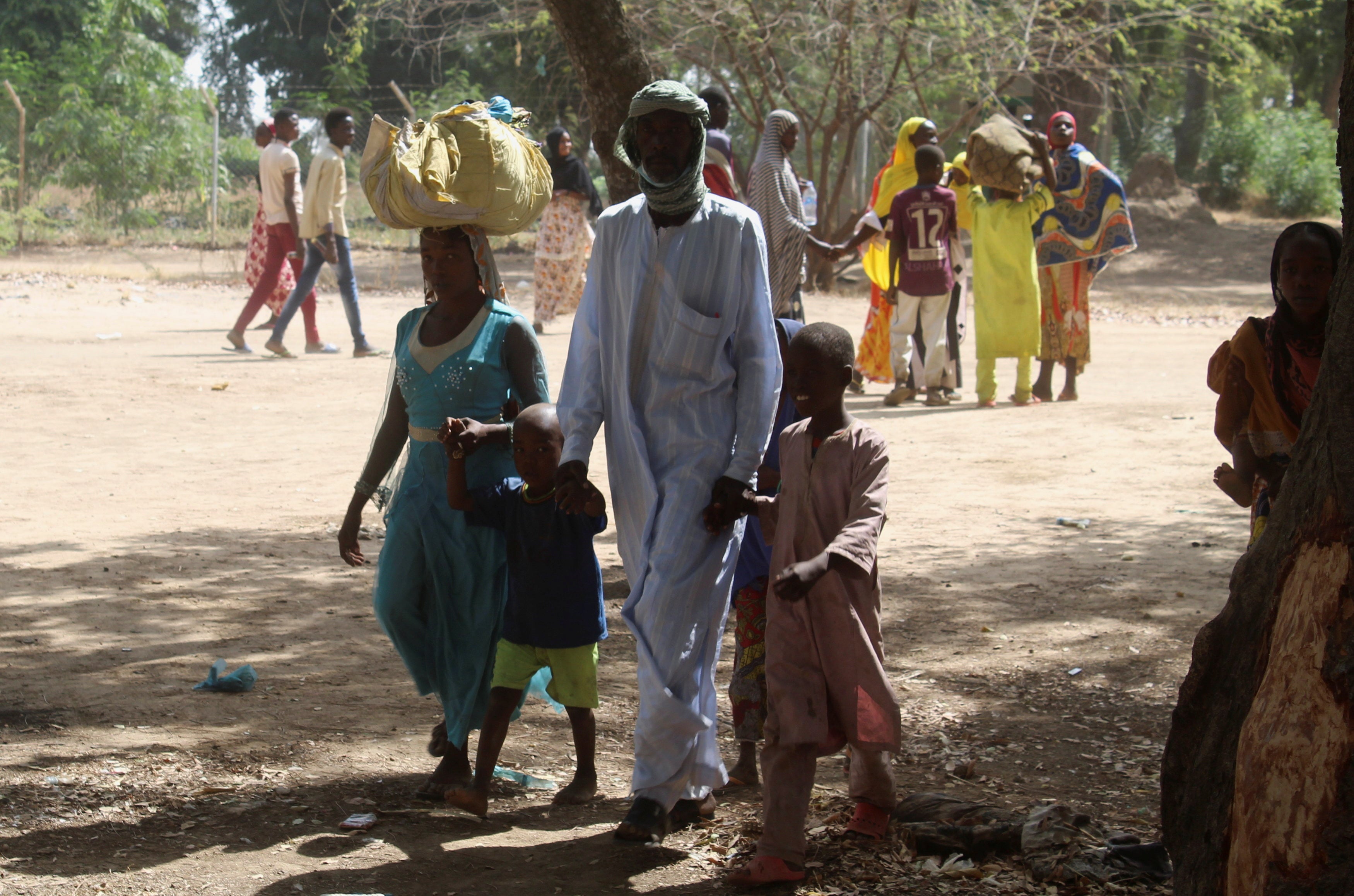 Cameroonians who fled violence at a temporary refugee camp in Ndjamena, Chad, December 9, 2021