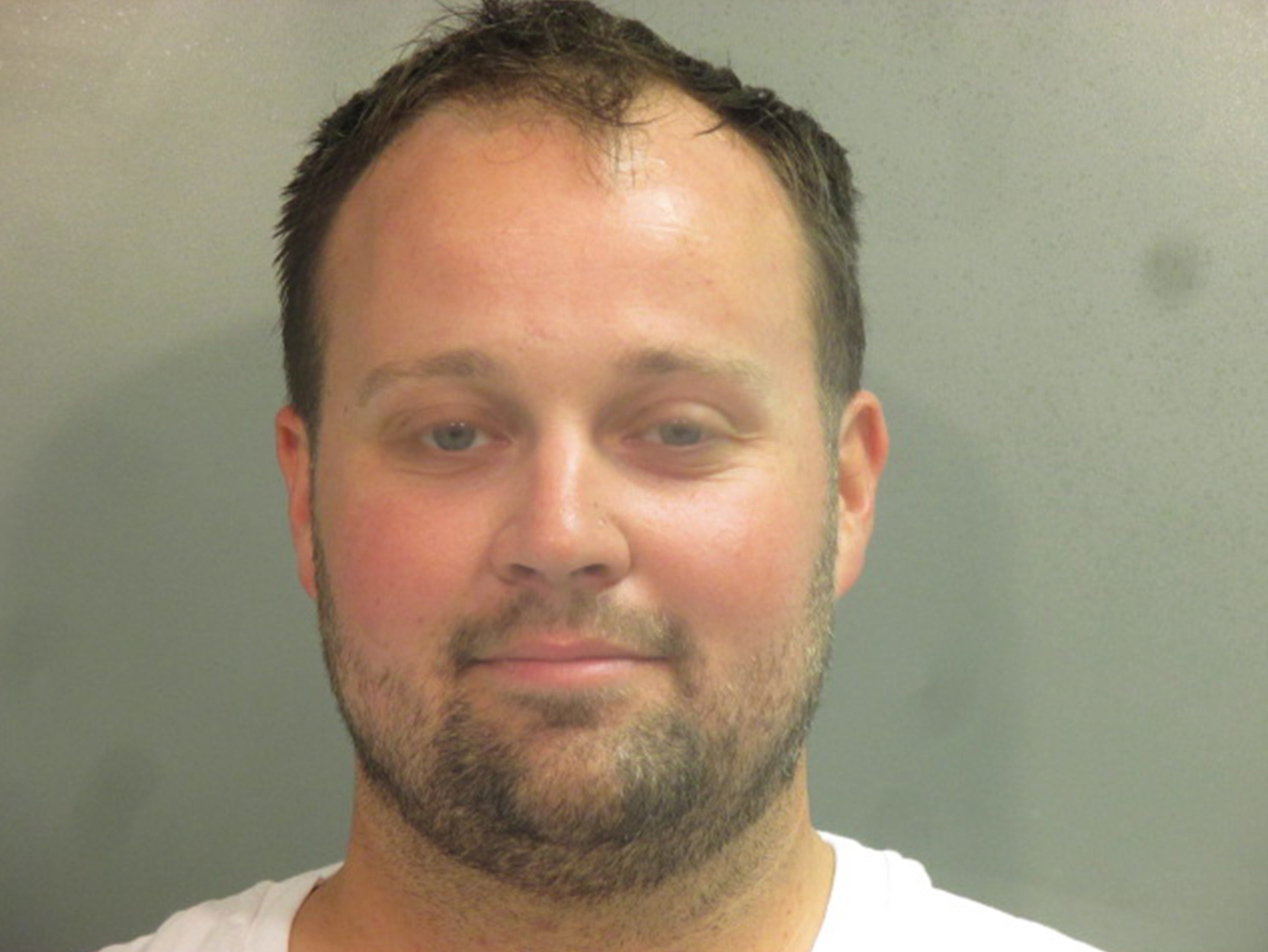 Josh Duggar in a booking photo following his arrest on 29 April 2021 in Fayetteville, Arkansas