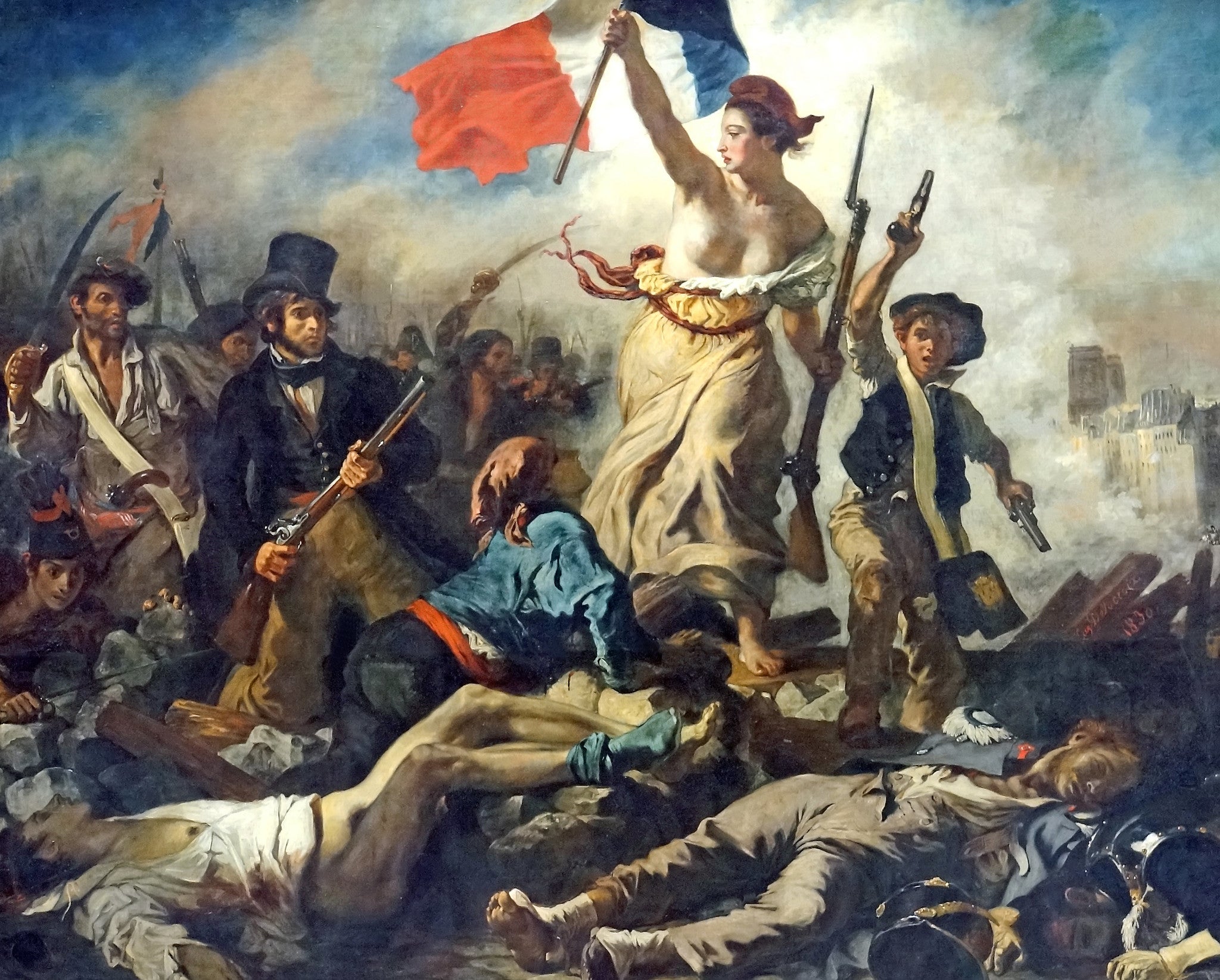 ‘Liberty Leading the People’ by Eugene Delacroix, commemorating the July Revolution of 1830