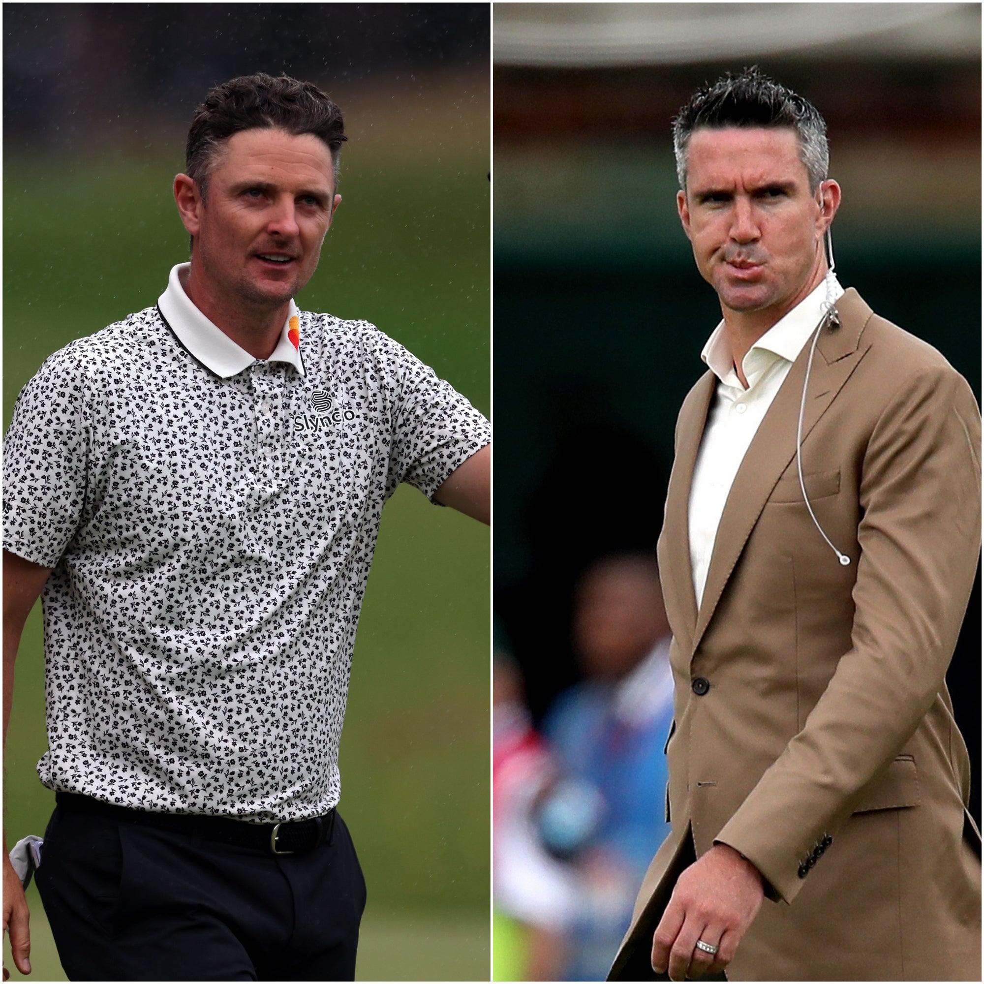 Justin Rose, left, and Kevin Pietersen (PA)