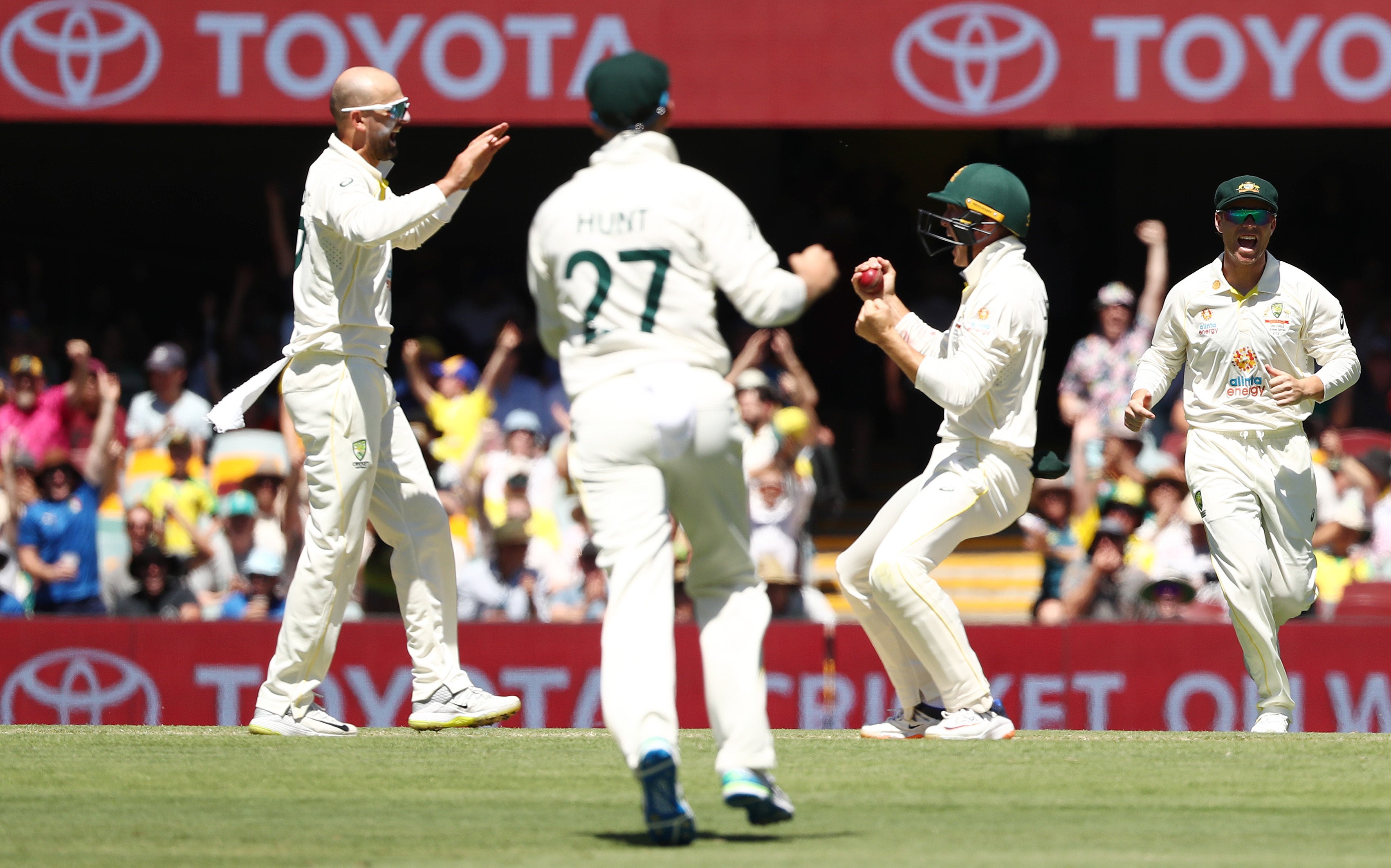 But Nathan Lyon claimed his 400th Test wicket by removing Malan early on day four to set England’s collapse in motion (Jason O’Brien/PA)