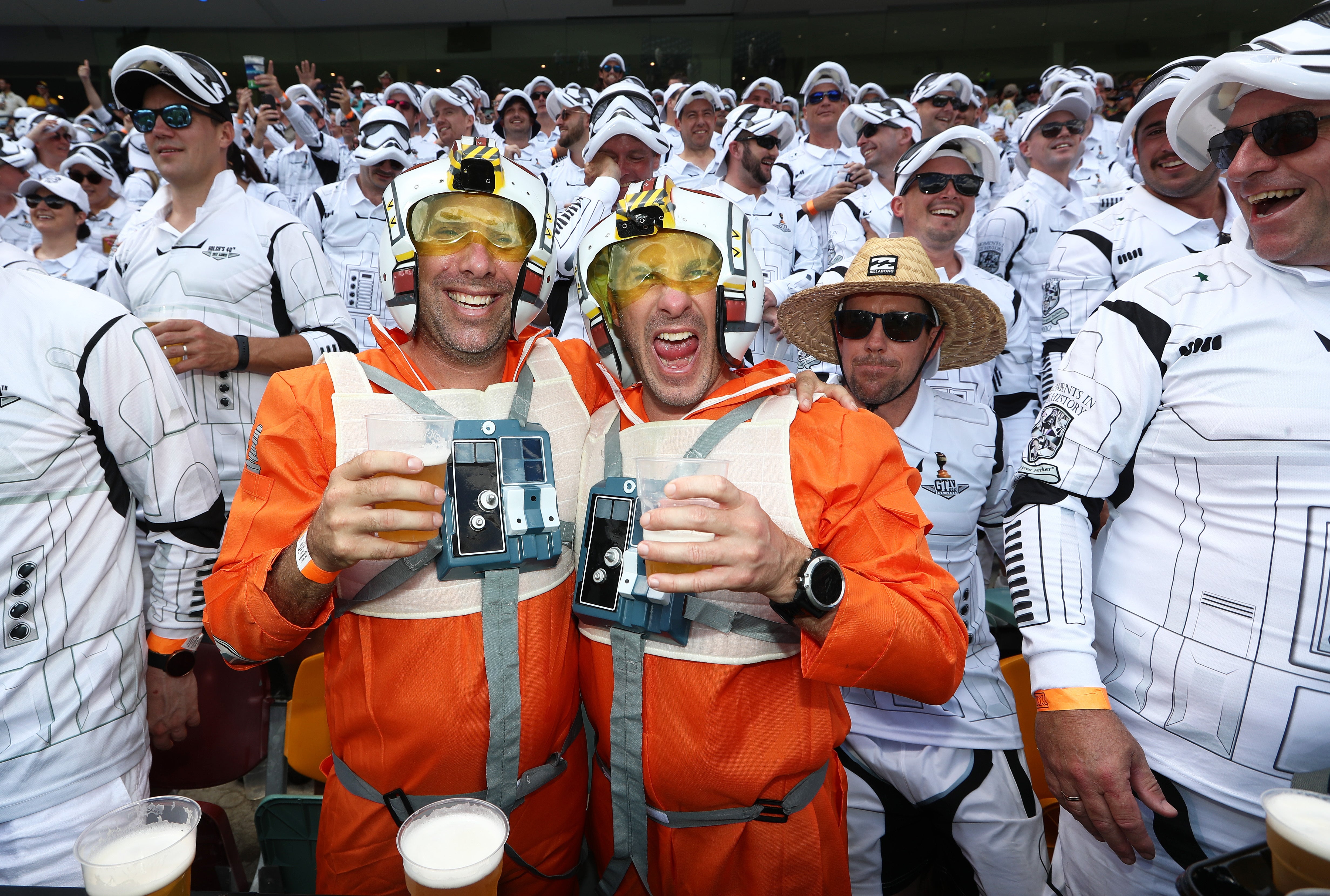 Australia fans loved what they were seeing (Jason O’Brien/PA)