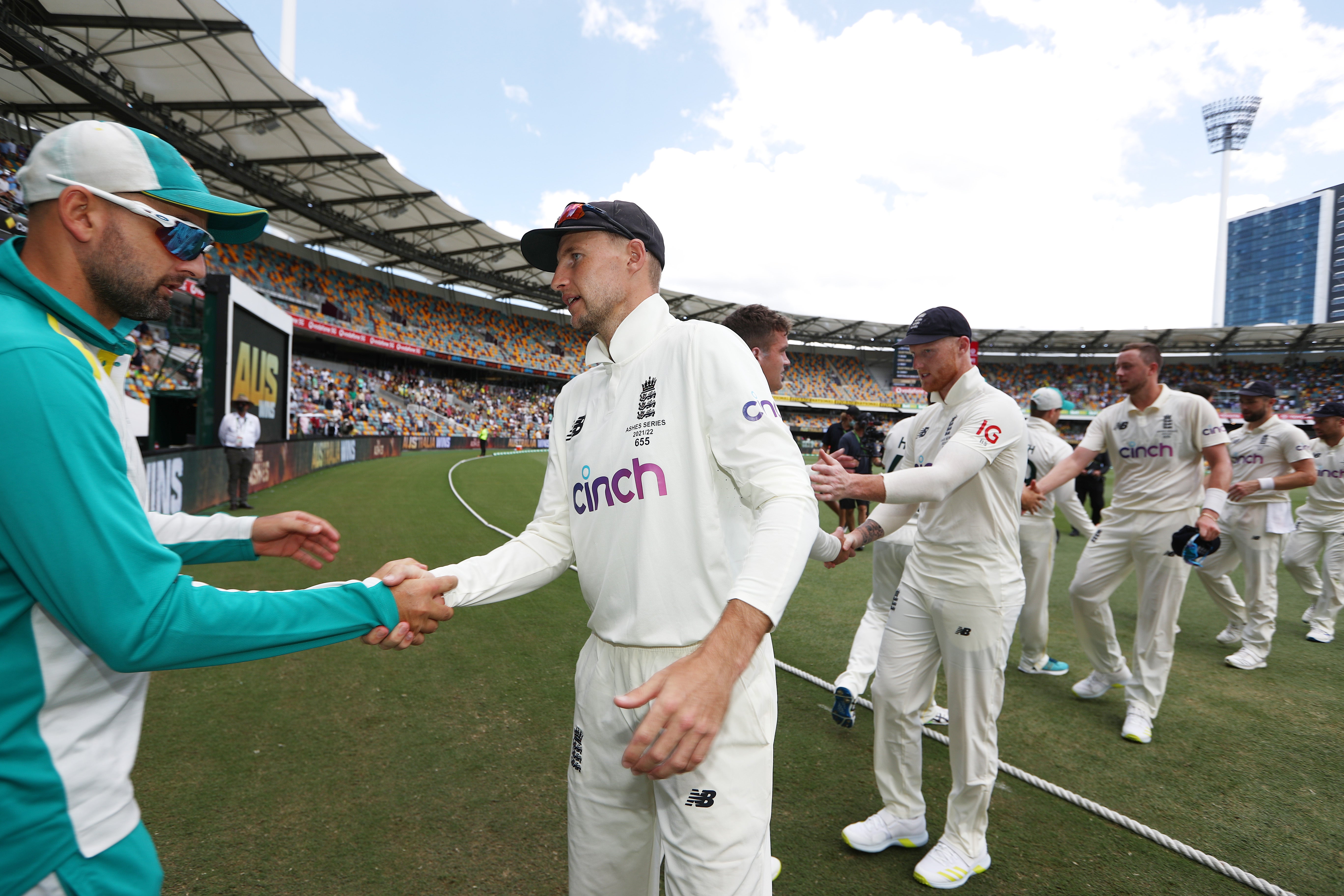 Captain Joe Root led his troops off (Jason O’Brien/PA)