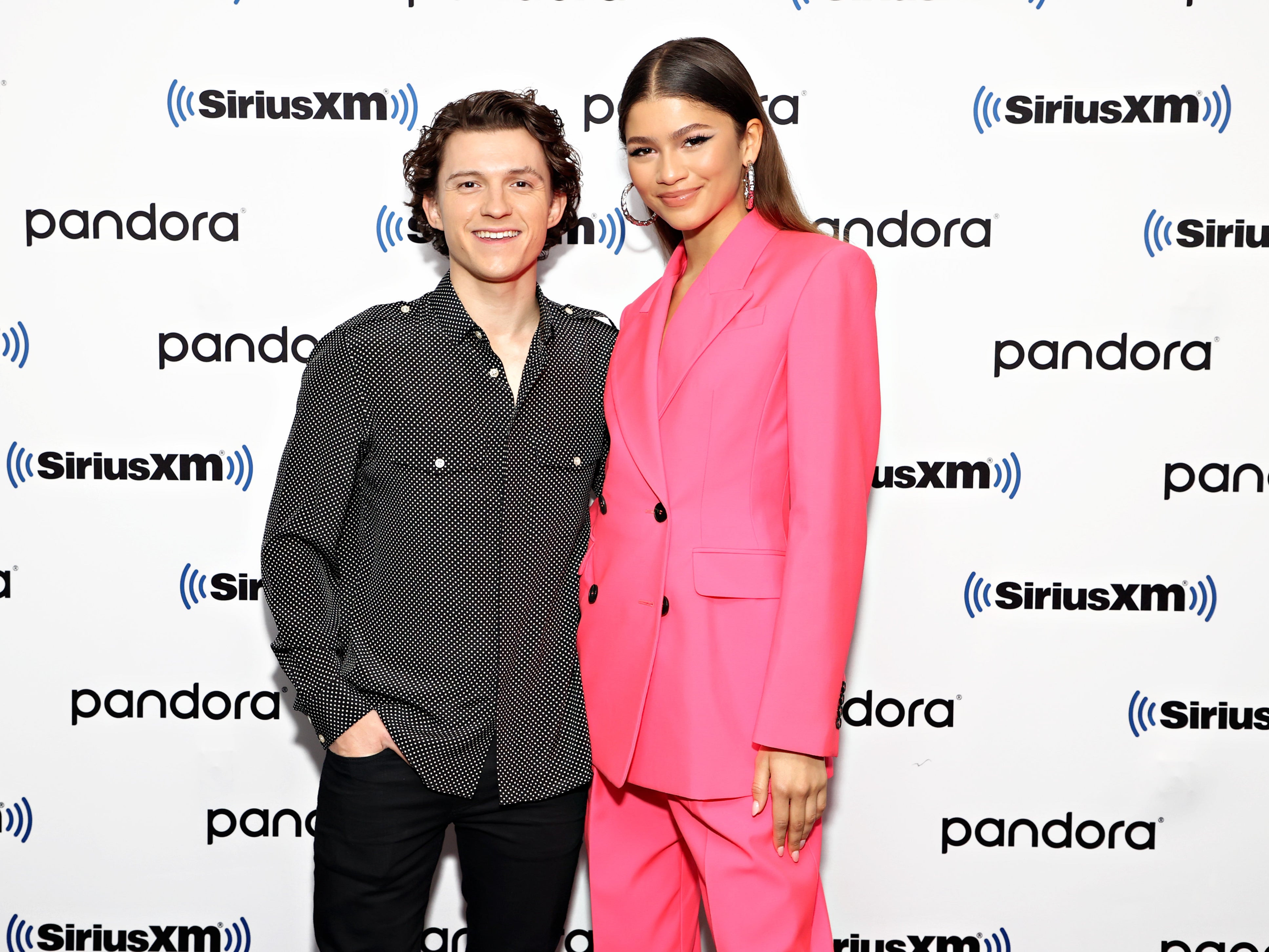 Tom Holland and Zendaya (R)