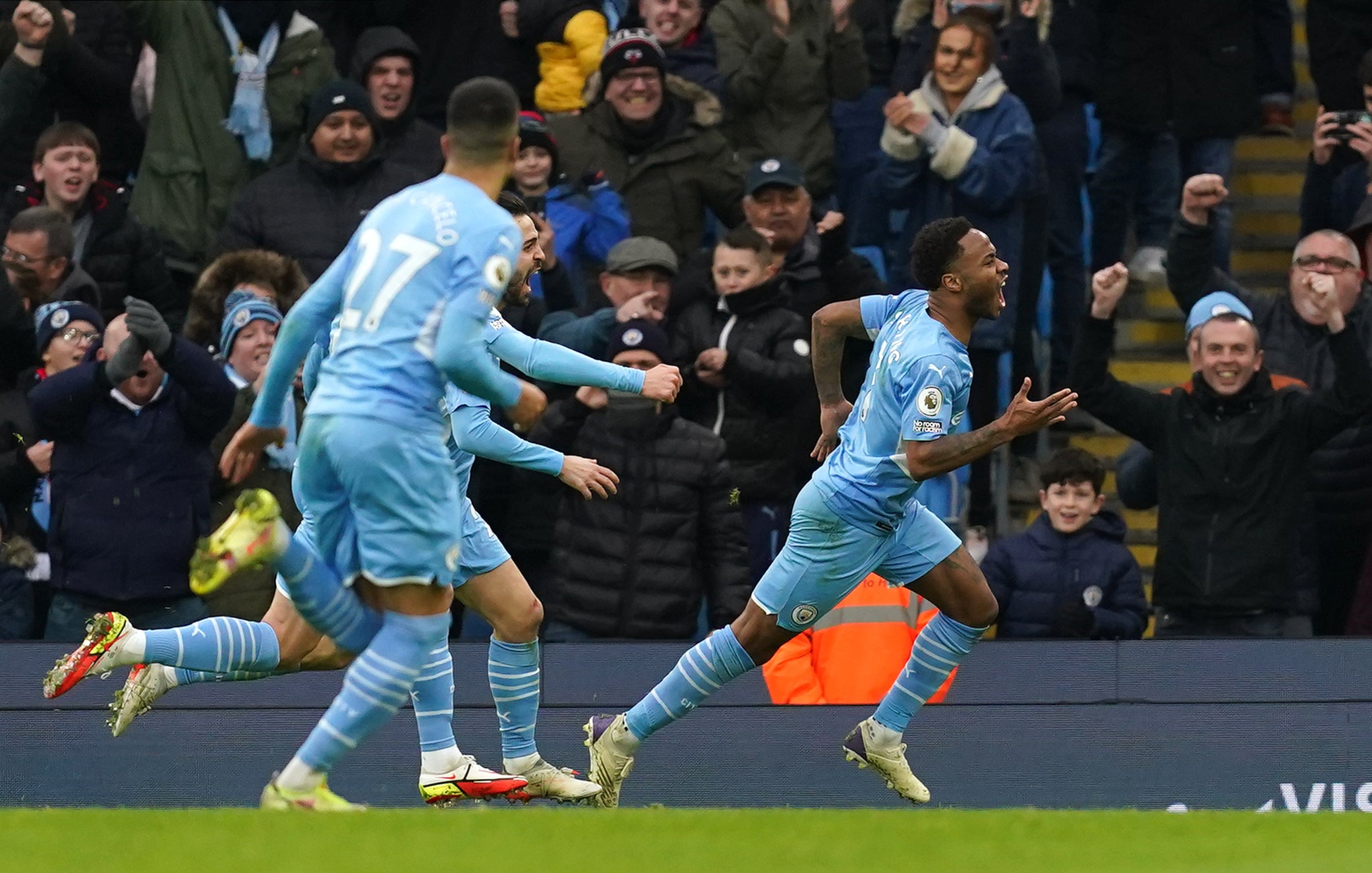 Raheem Sterling has scored his 100th Premier League goal (Martin Rickett/PA)