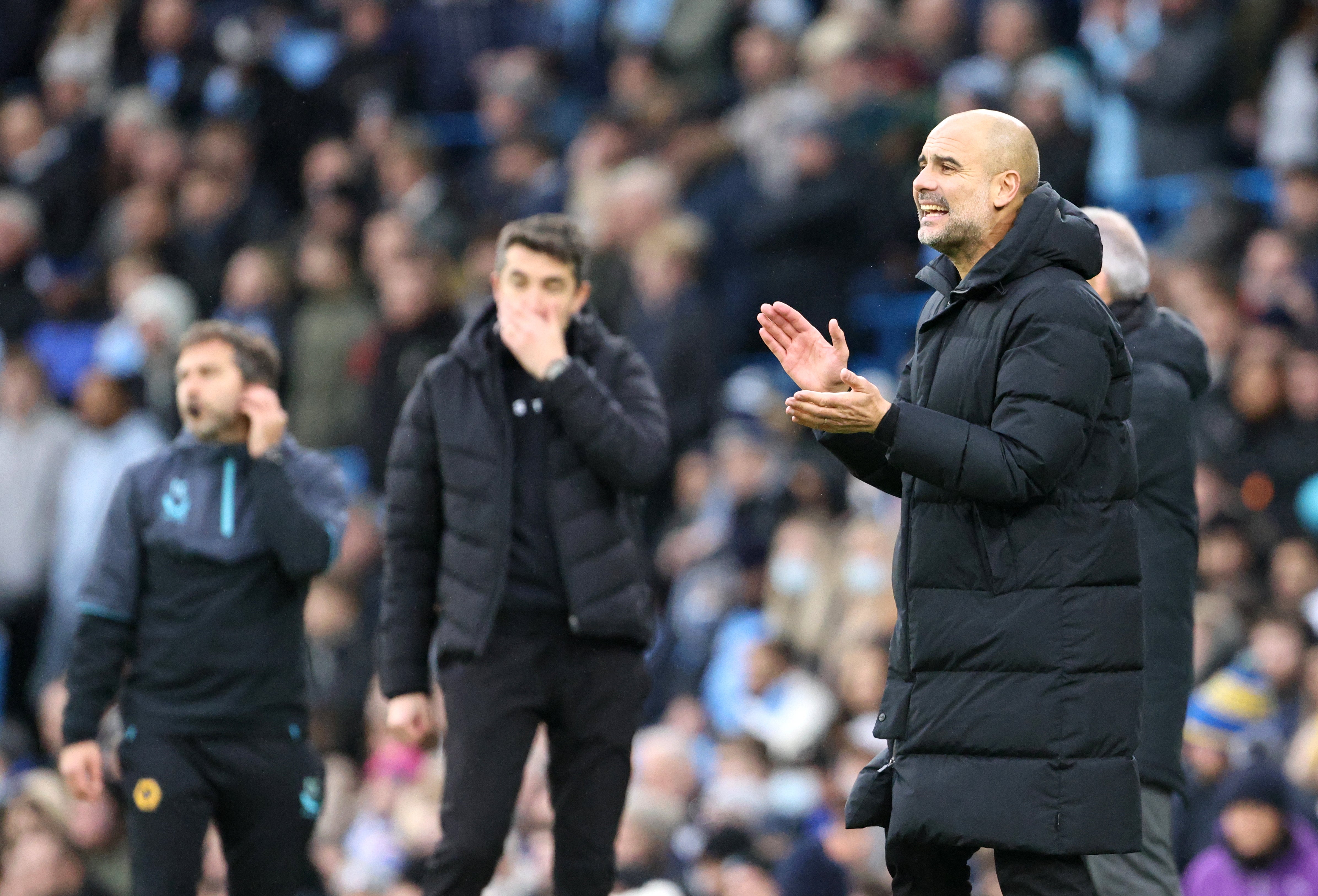 Pep Guardiola was satisfied with his side’s win despite the controversy (Richard Sellers/PA)