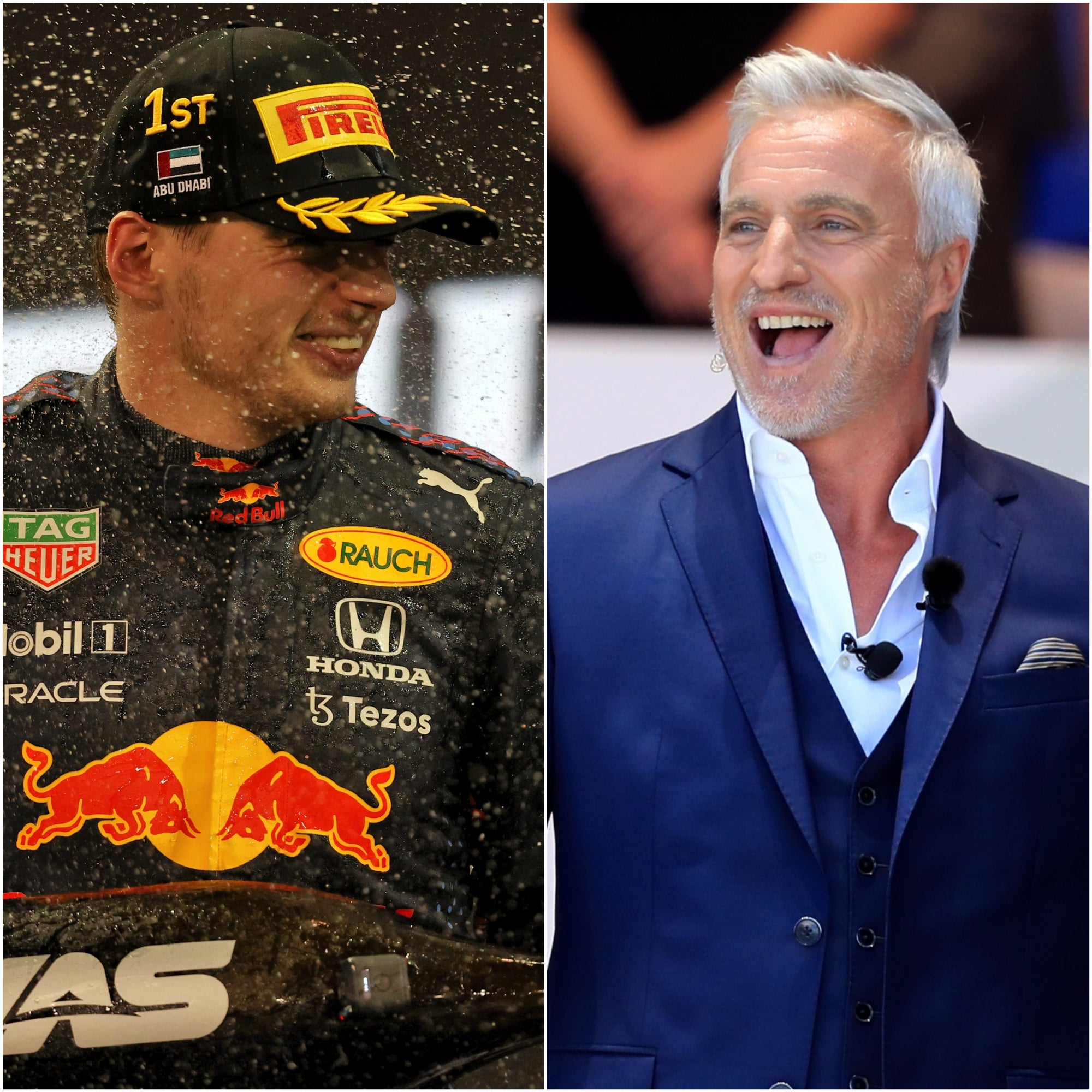 Max Verstappen (left) and David Ginola (PA Wire/Gareth Fuller/PA)