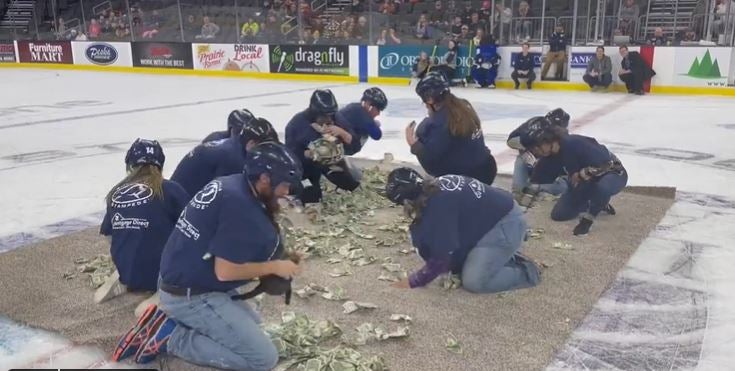 Teachers in South Dakota at the bizarre ‘Dash for Cash’ event