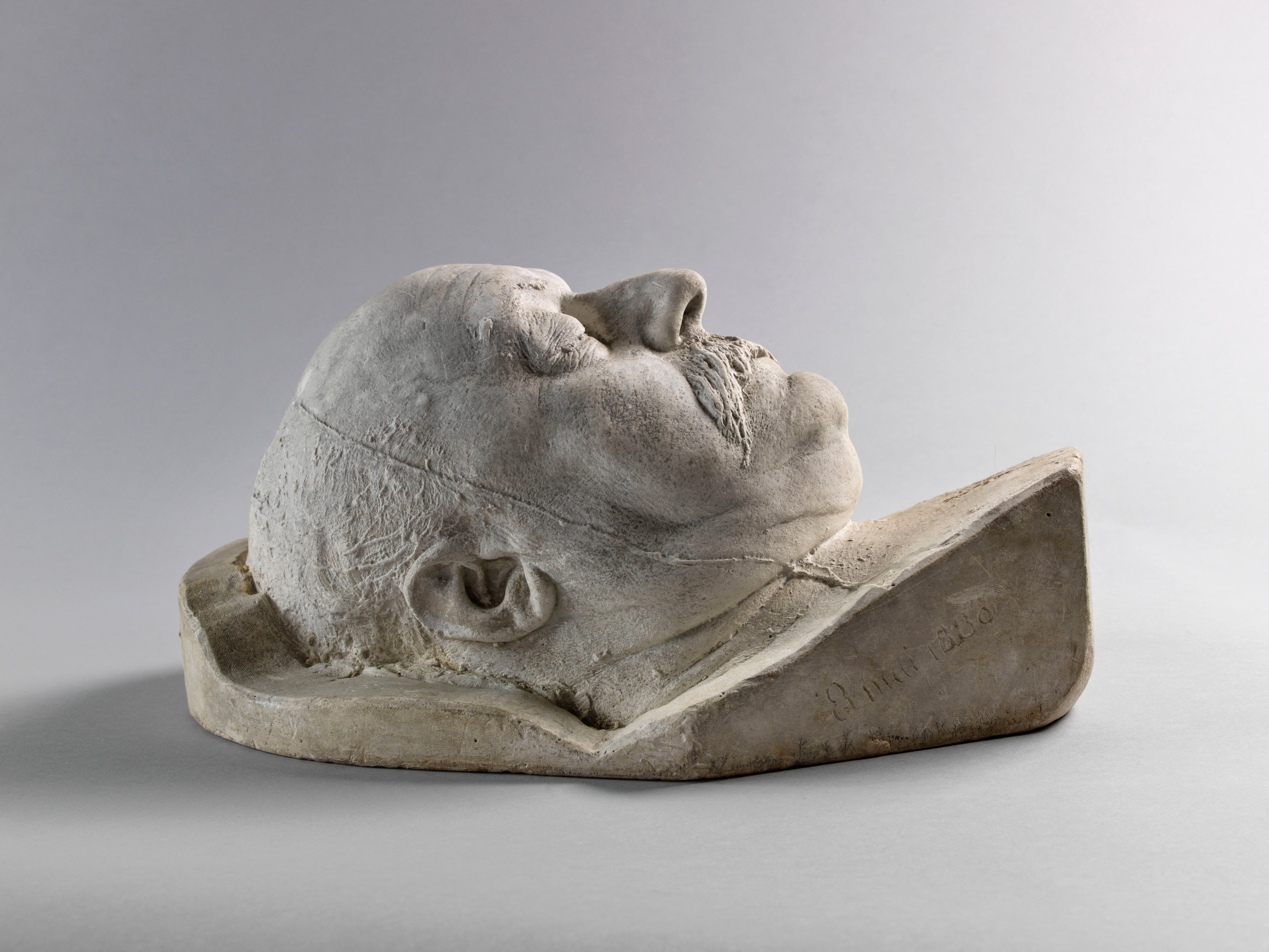 The death mask of Flaubert who died in 1880, aged 58