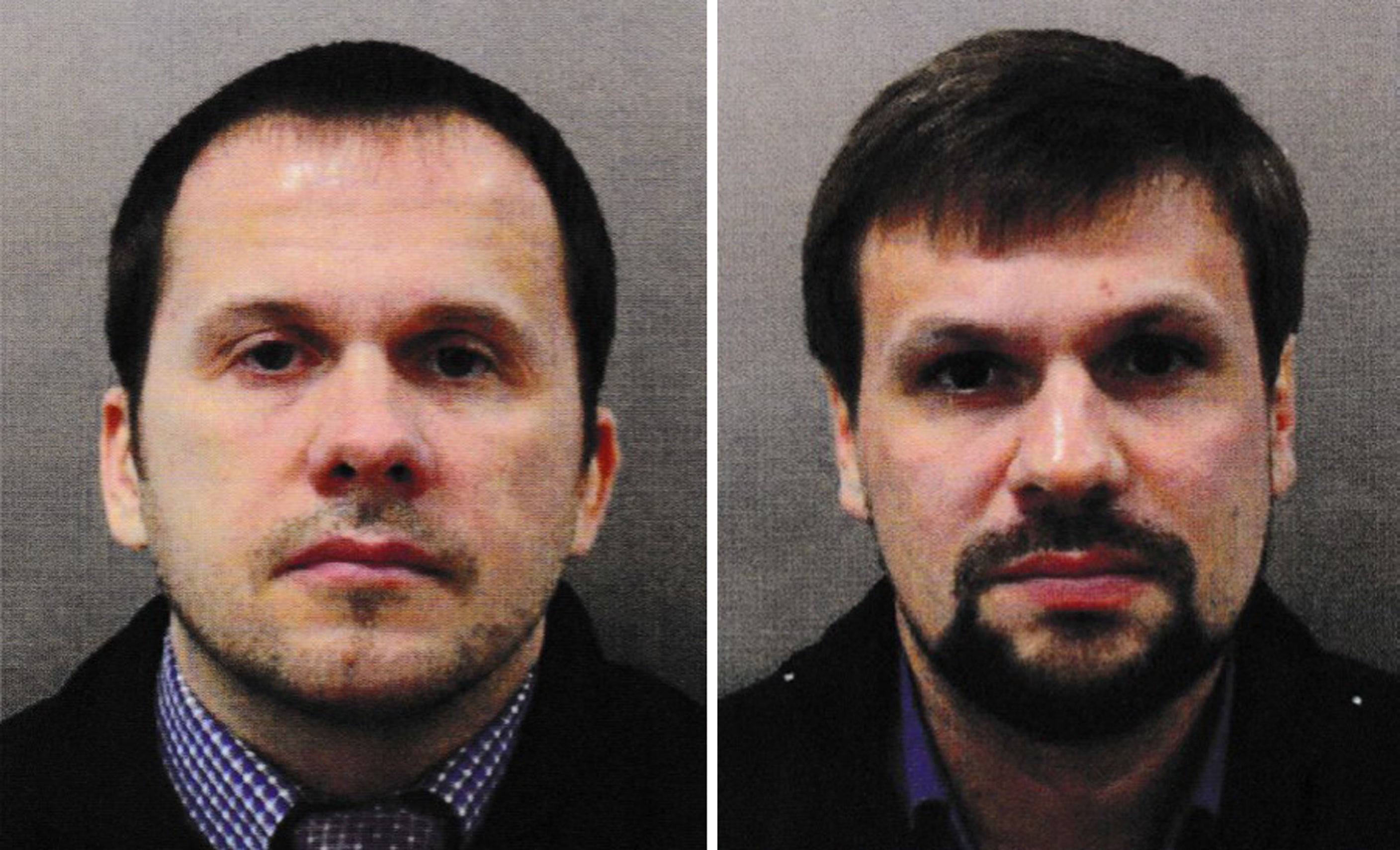 Russian spies using the aliases of Alexander Petrov and Ruslan Boshirov are believed to have applied Novichok to Sergei Skripal’s front door