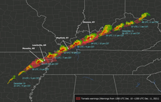 Kentucky tornado news – latest: Six children confirmed dead as map shows path of destruction in four states