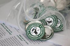 Customers giving congratulatory 'digital tips' to newly unionised Starbucks workers