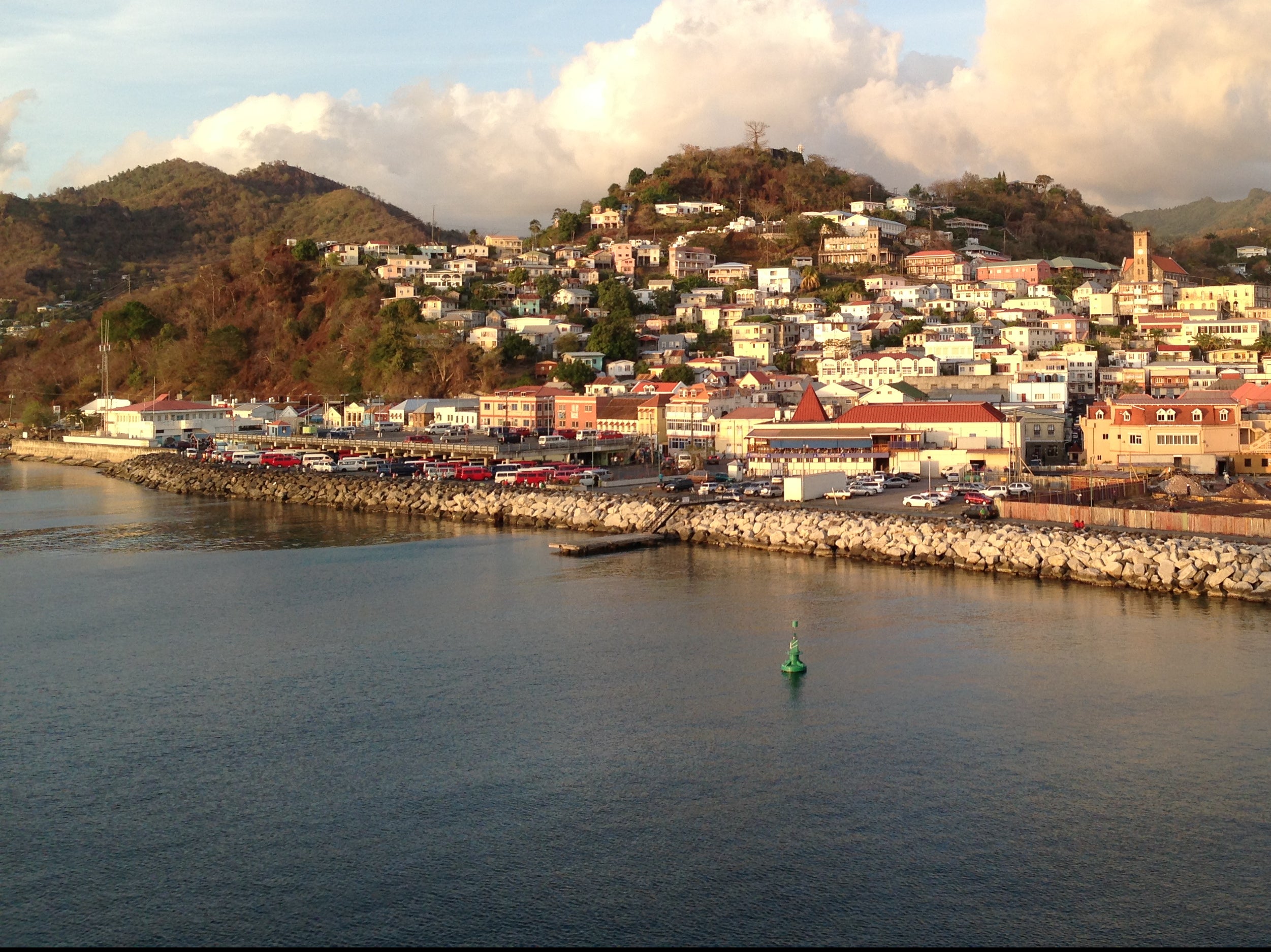 Sunny escape: St George’s, capital of Grenada – where British Airways passengers arrived 24 hours late