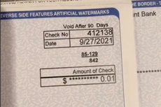 Waitress posts a TikTok video claiming she received only 1 cent after six weeks of work