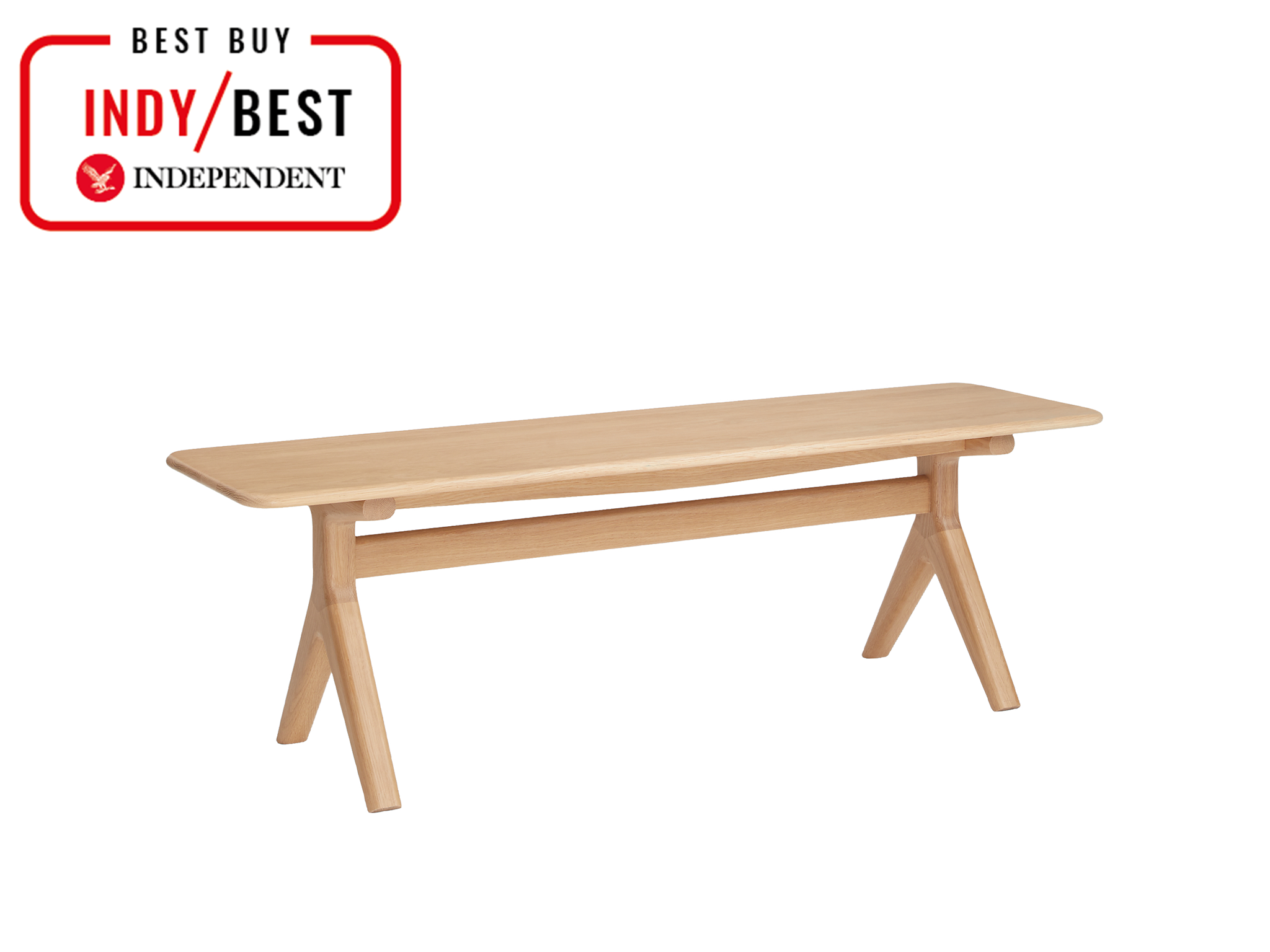 JOHN LEWIS & PARTNERS POISE 2 SEATER BENCH, OAK