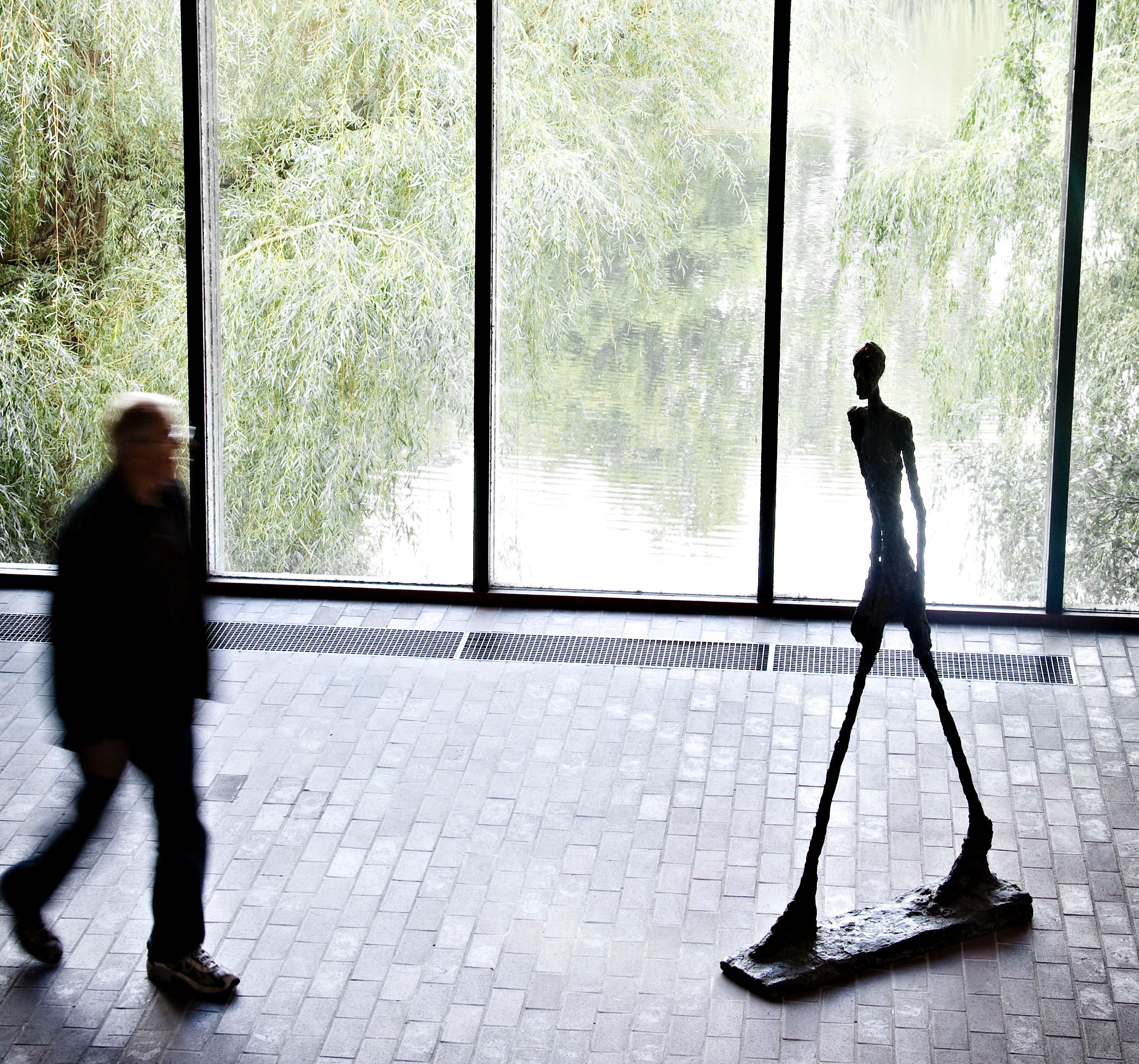 Louisiana Museum of Modern Art looks out across the Sound to Sweden