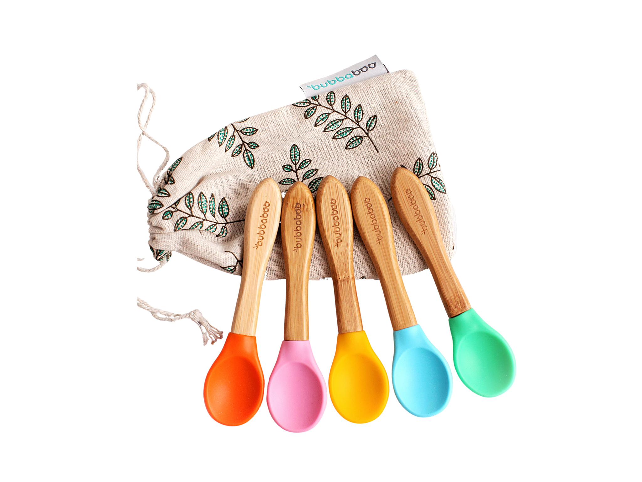 Bamboo and silicone spoons