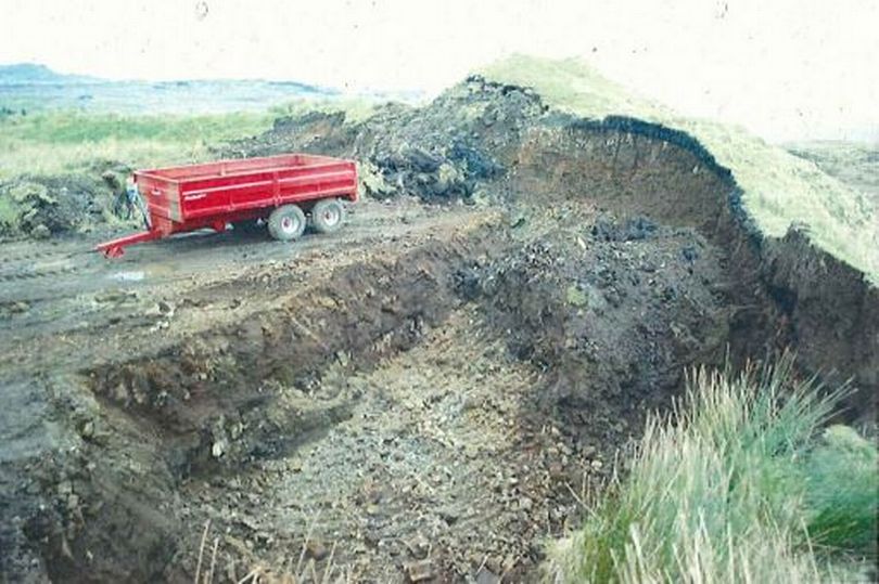 The Neolithic site on the island of Skye after it was dug up