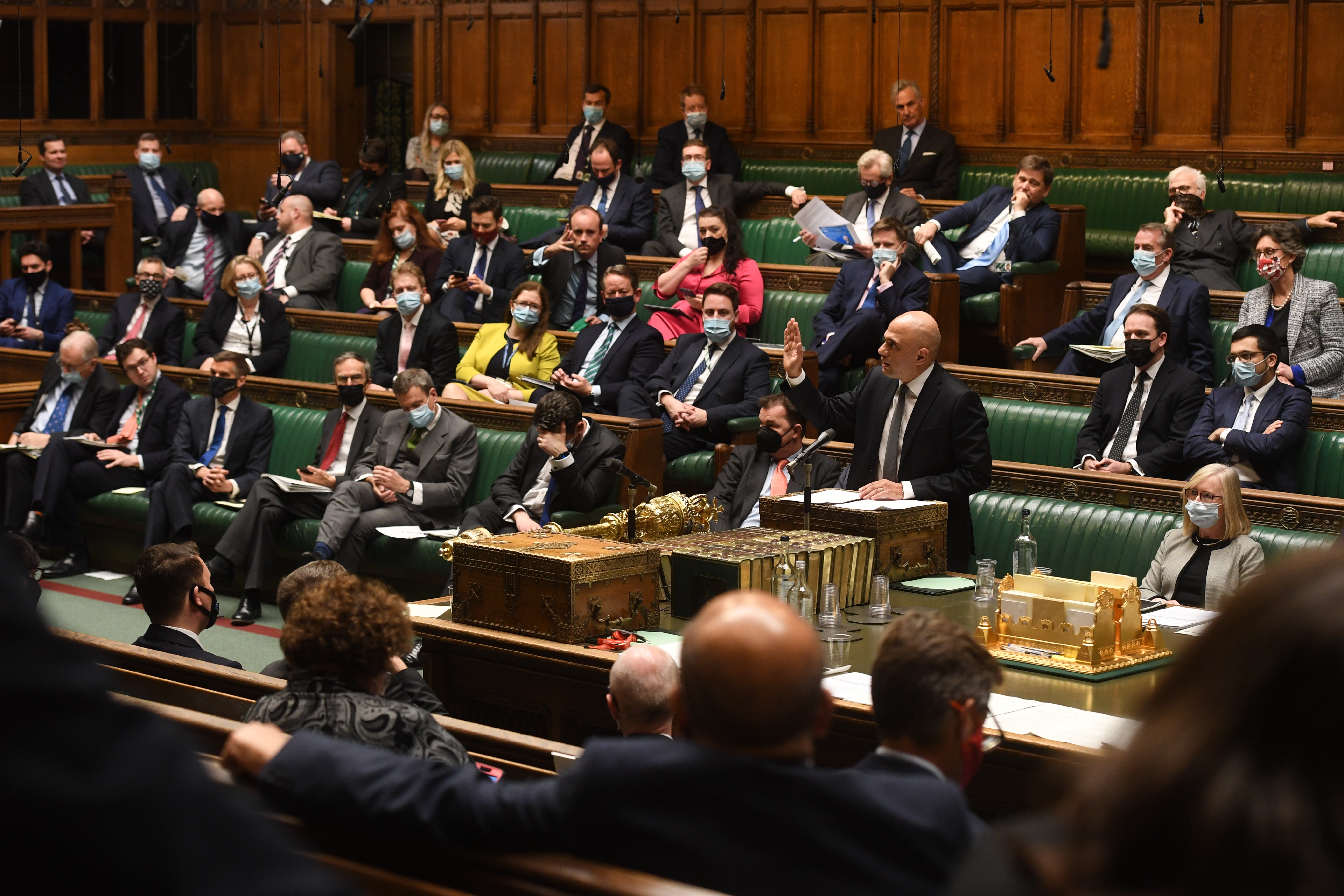 Health Secretary Sajid Javid updating MPs on the Government’s coronavirus plans (UK Parliament/Jessica Taylor/PA)