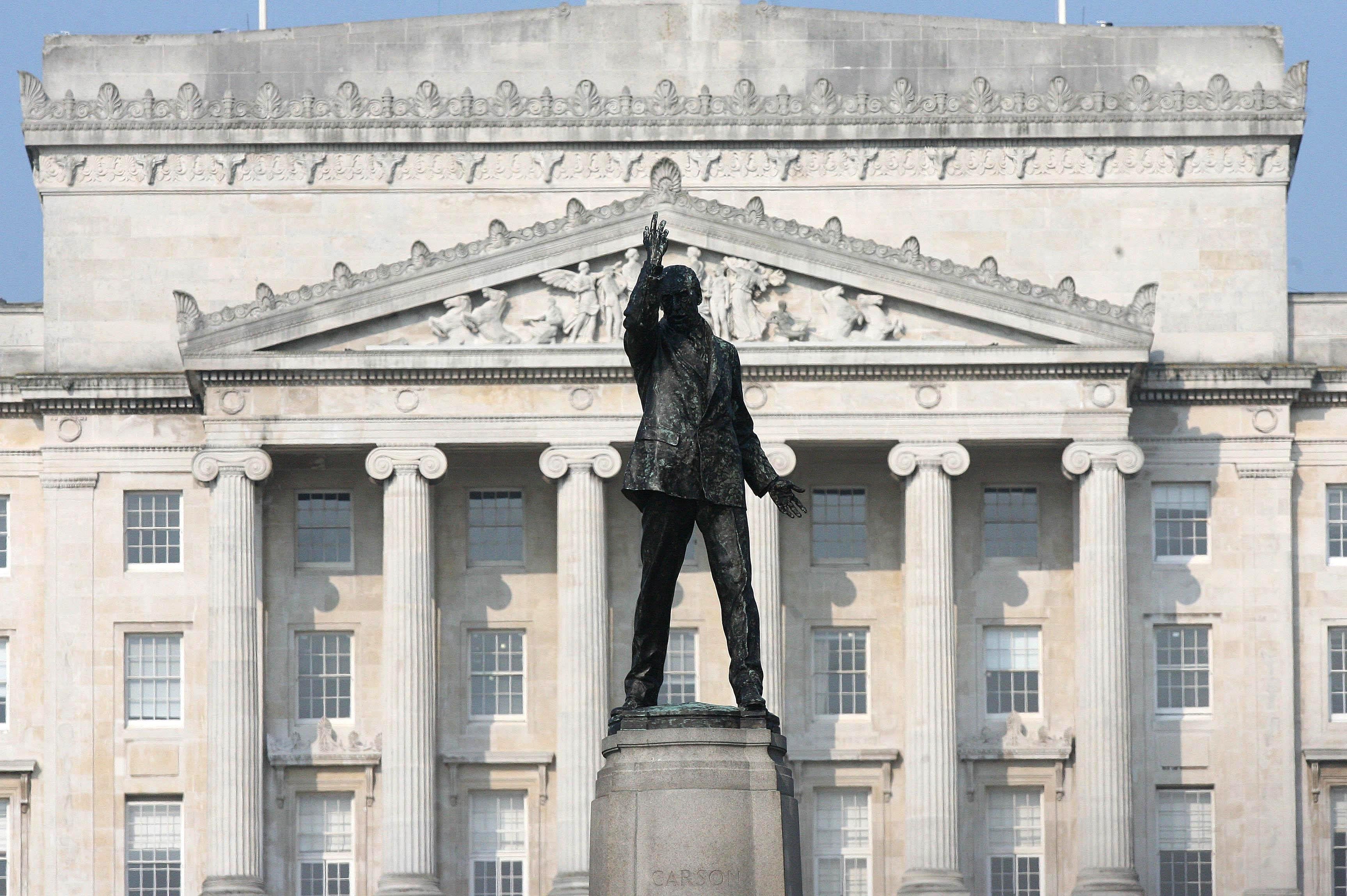 A statue of Sir Edward Carson looks out on the grounds of Stormont Assembly in Belfast (Niall Carson/PA)