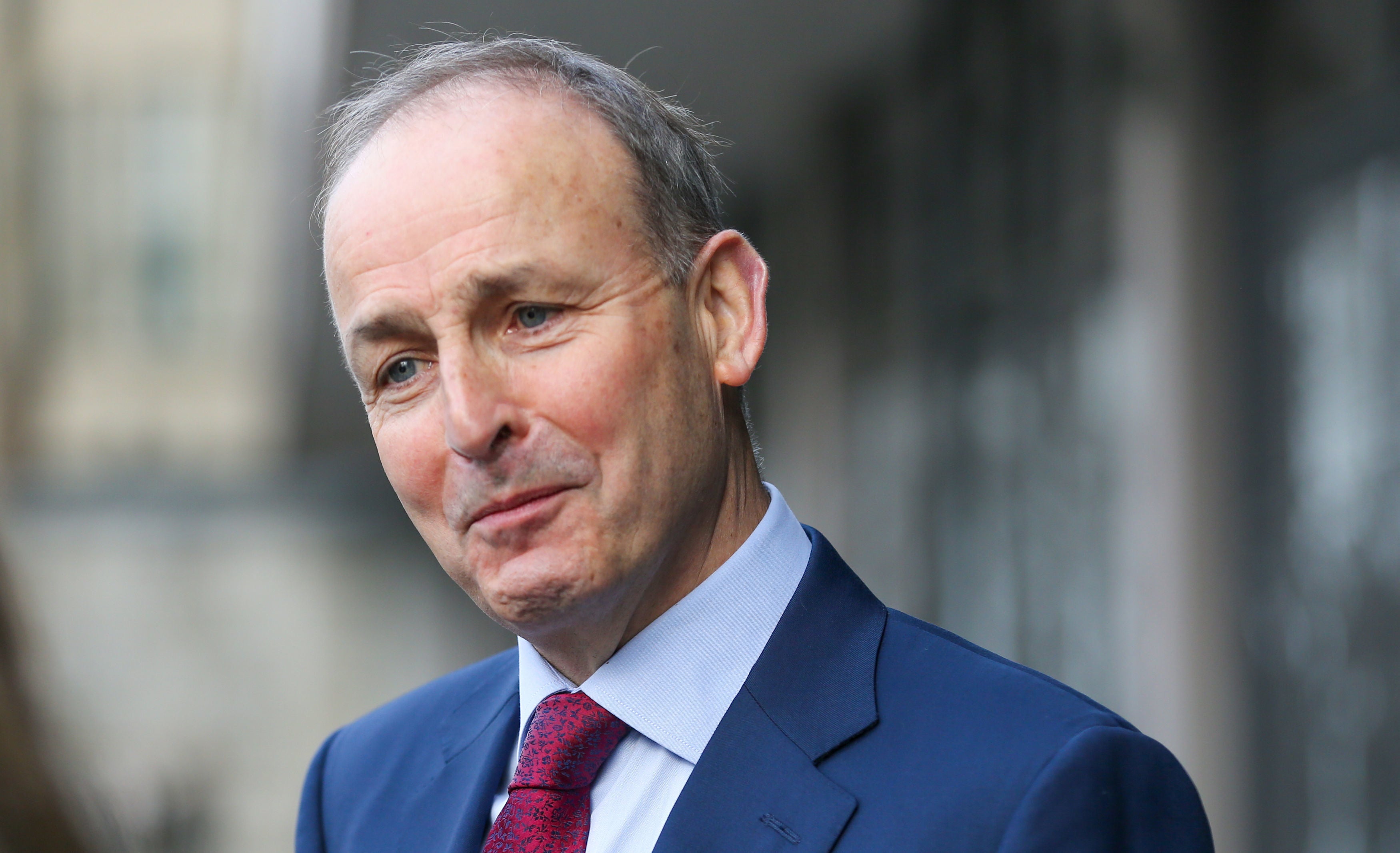 Taoiseach Micheal Martin arrives at Dublin Castle to deliver his keynote address on the next phase of the Irish Government’s Shared Island initiative at the Shared Island Forum (Damien Storan/PA)