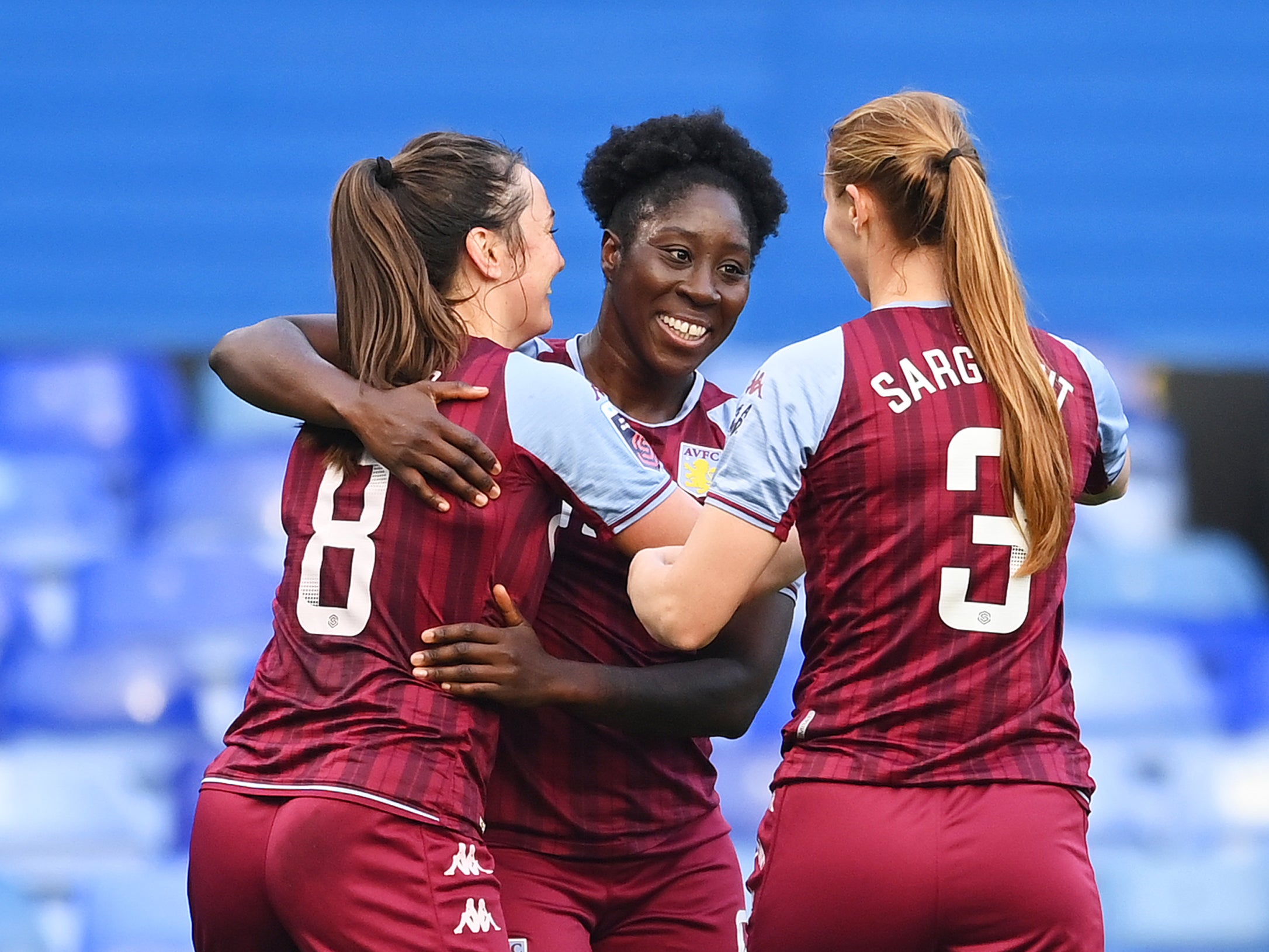 Asante (middle) in action for Aston Villa