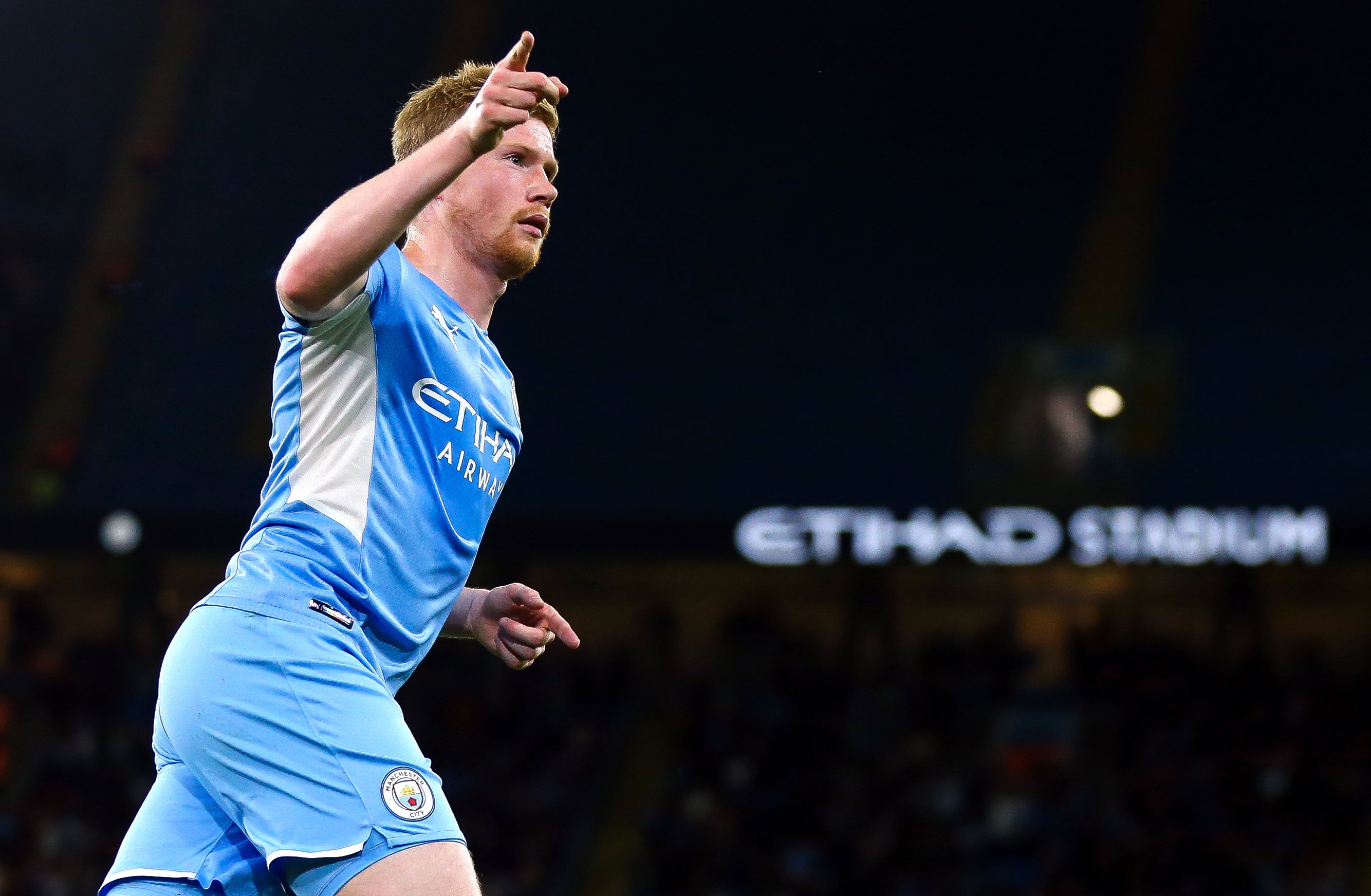 Kevin De Bruyne was outstanding as Manchester City thrashed Leeds 7-0 (Barrington Coombs/PA)