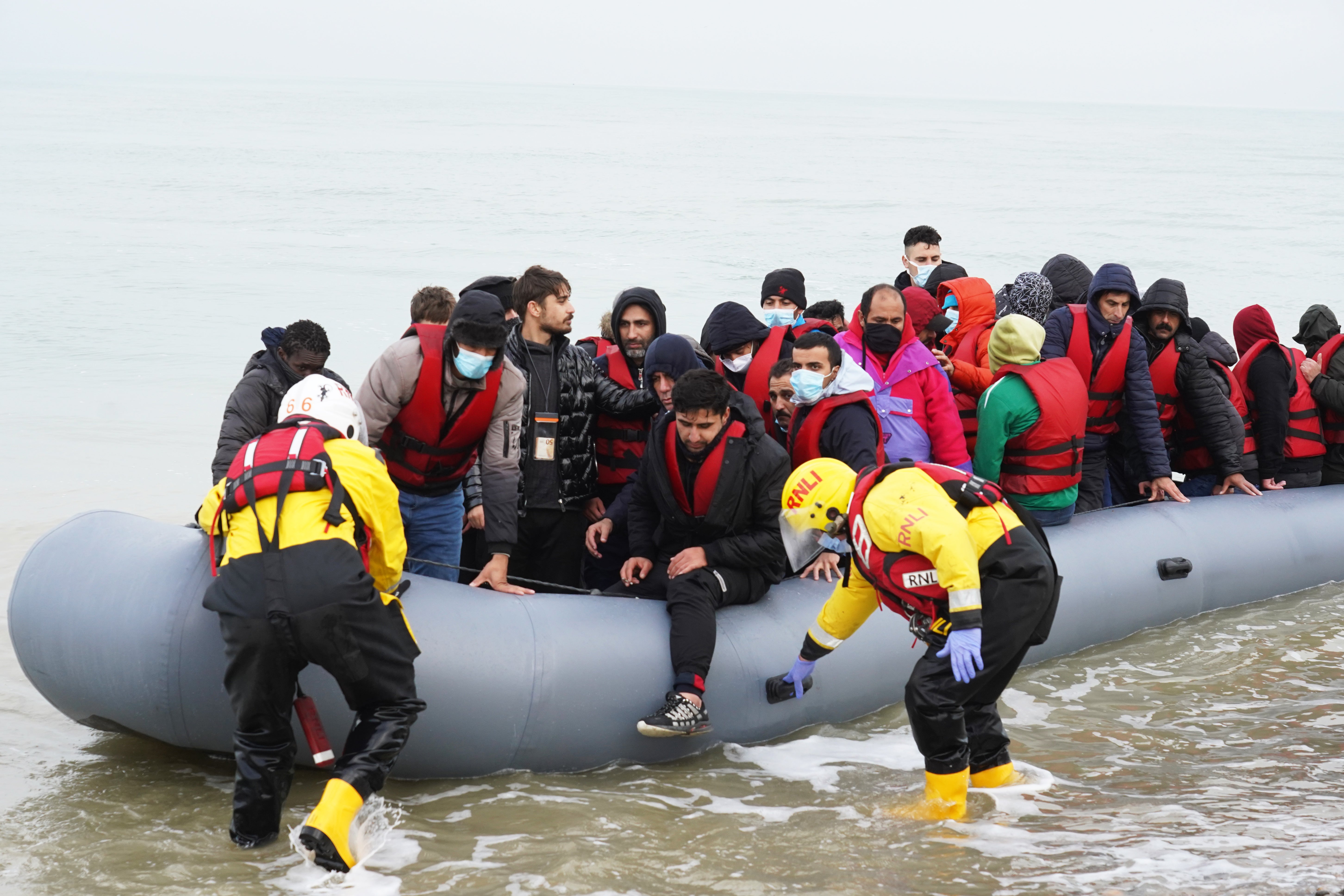 Scottish and Welsh ministers have condemned ‘barbaric’ proposals to seek to repel those crossing the Channel on small boats (Gareth Fuller/PA)