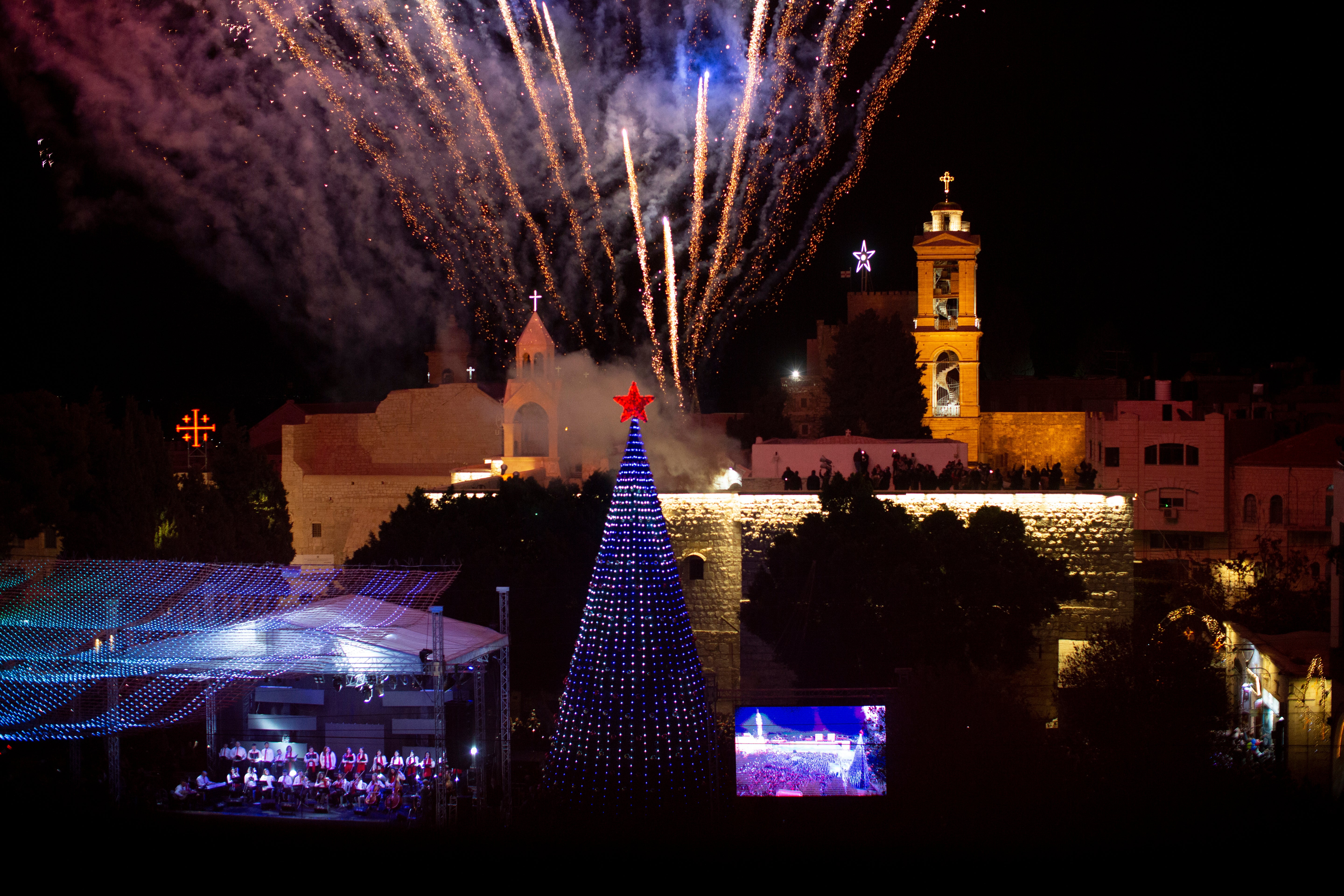 Virus Outbreak Palestinians Christmas