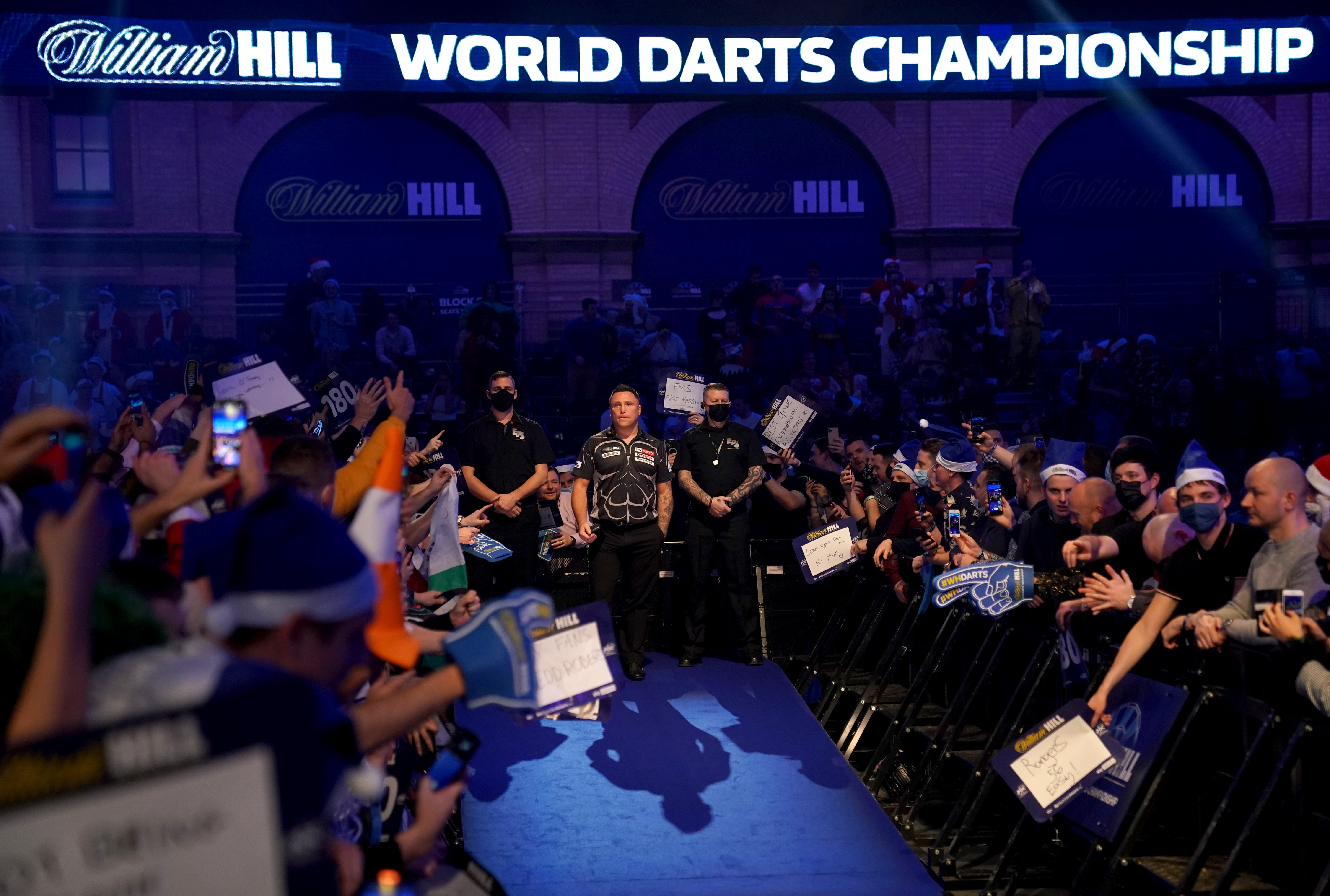 Gerwyn Price had been given a frosty reception by the crowd at Alexandra Palace (Kirsty O’Connor/PA)