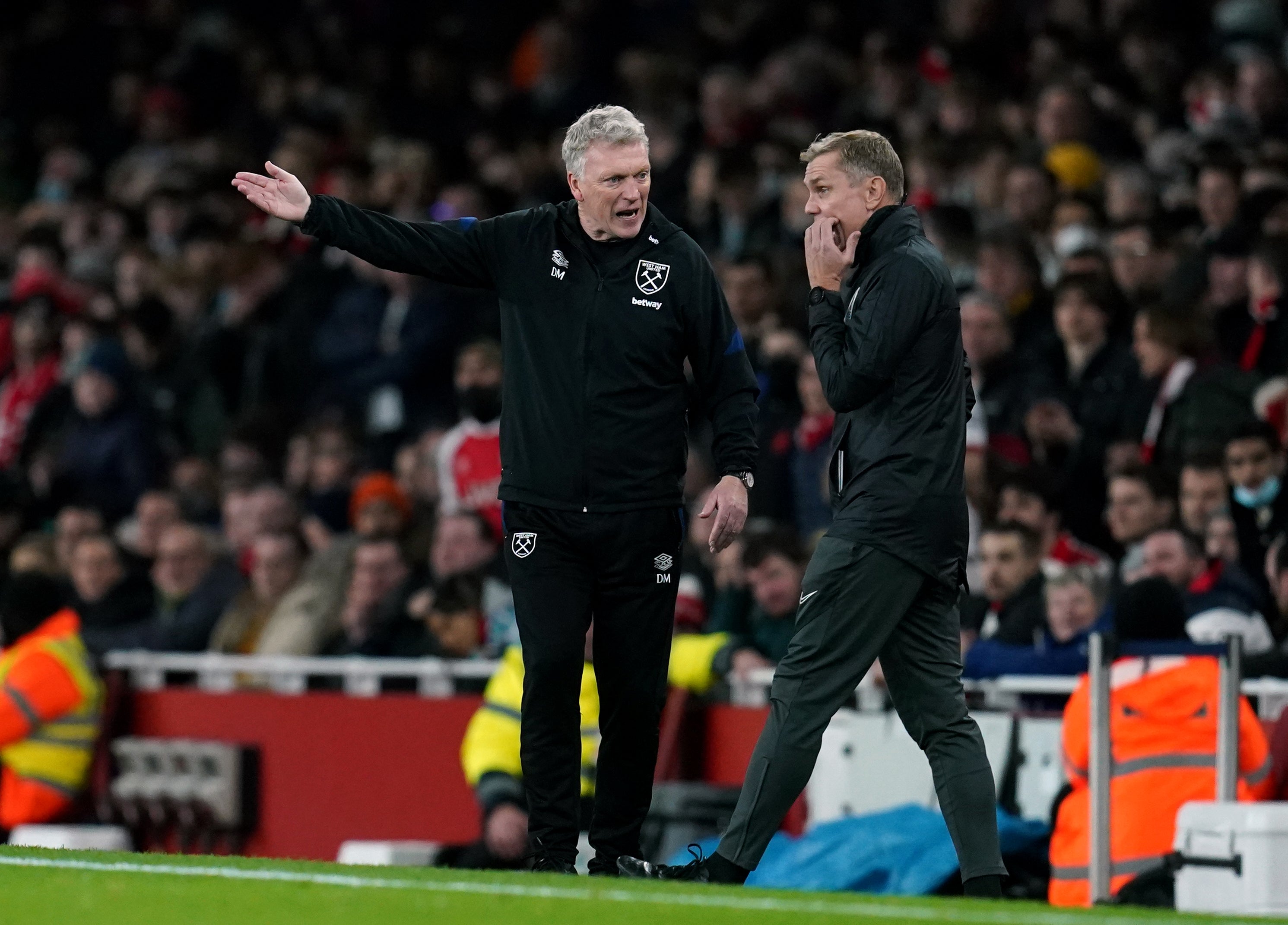 David Moyes was not impressed with West Ham’s performance (Nick Potts/PA)