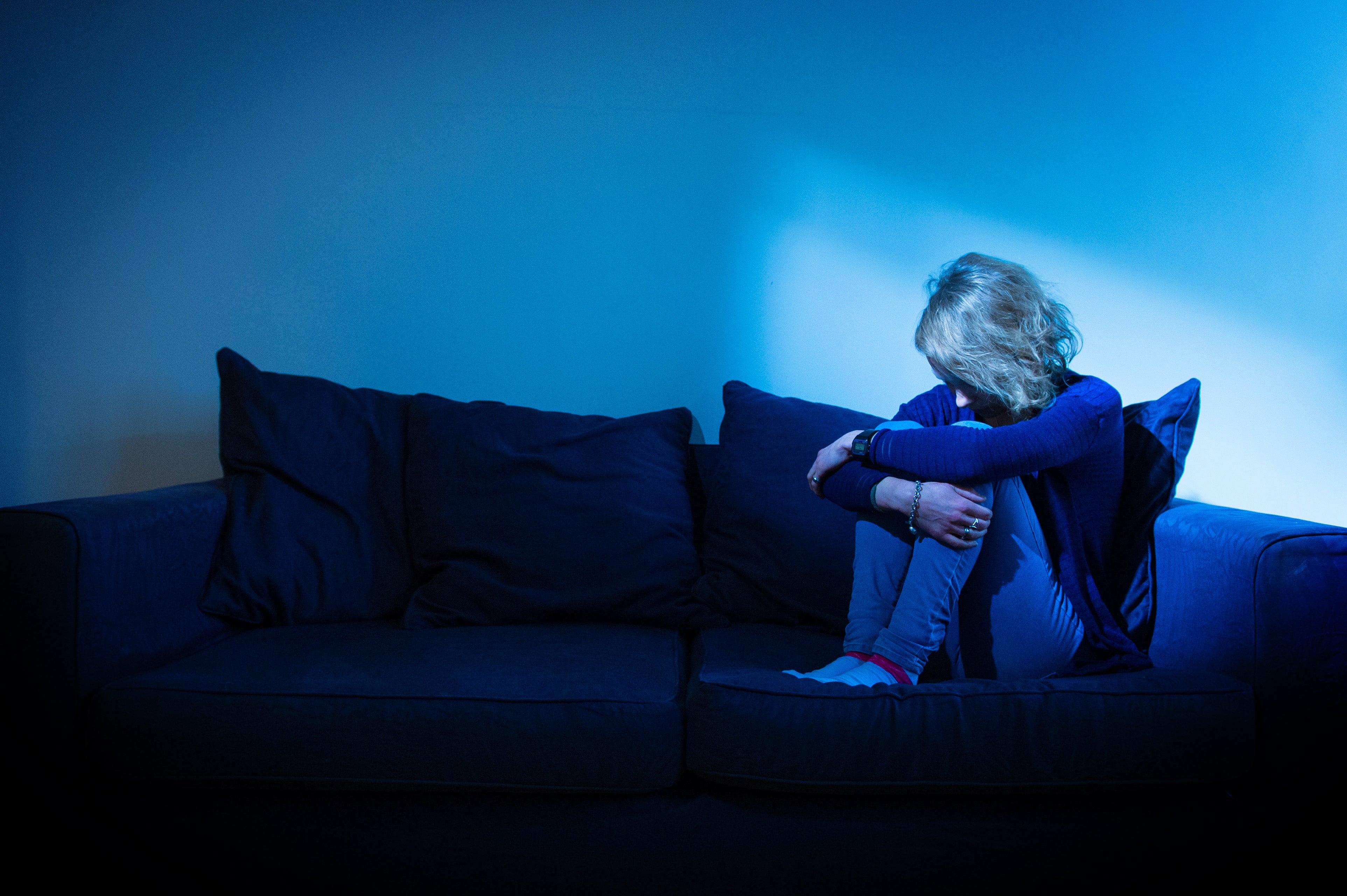 PICTURE POSED BY MODEL A woman showing signs of depression.