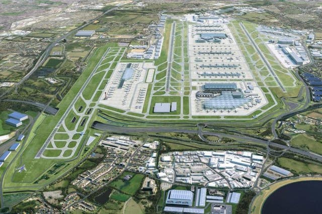 <p>Distant dream? Artist’s impression of the proposed third runway at Heathrow </p>