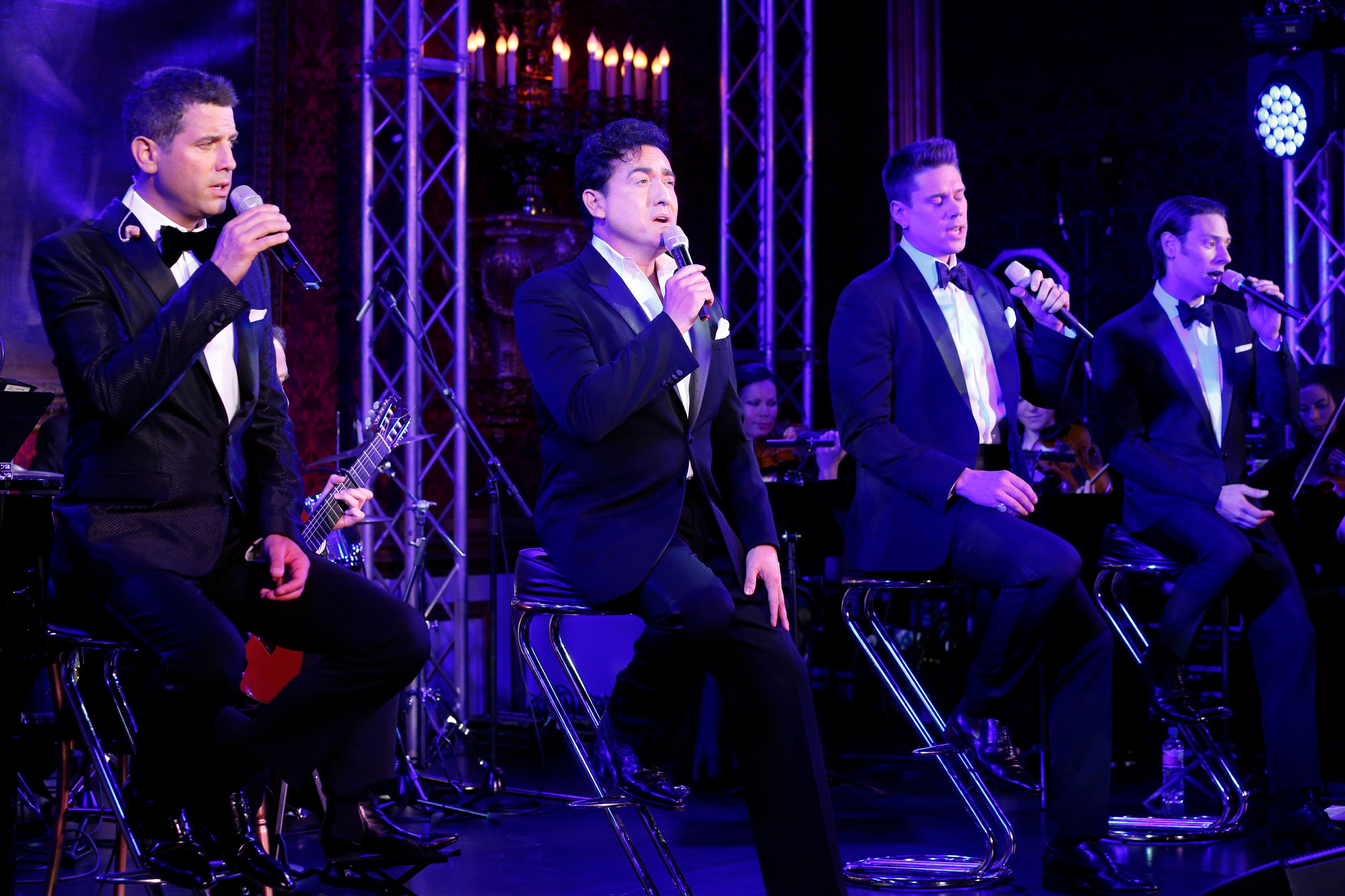 From L-R: Il Divo’s Sébastien Izambard, Carlos Marín, David Miller and Urs Bühler in 2013