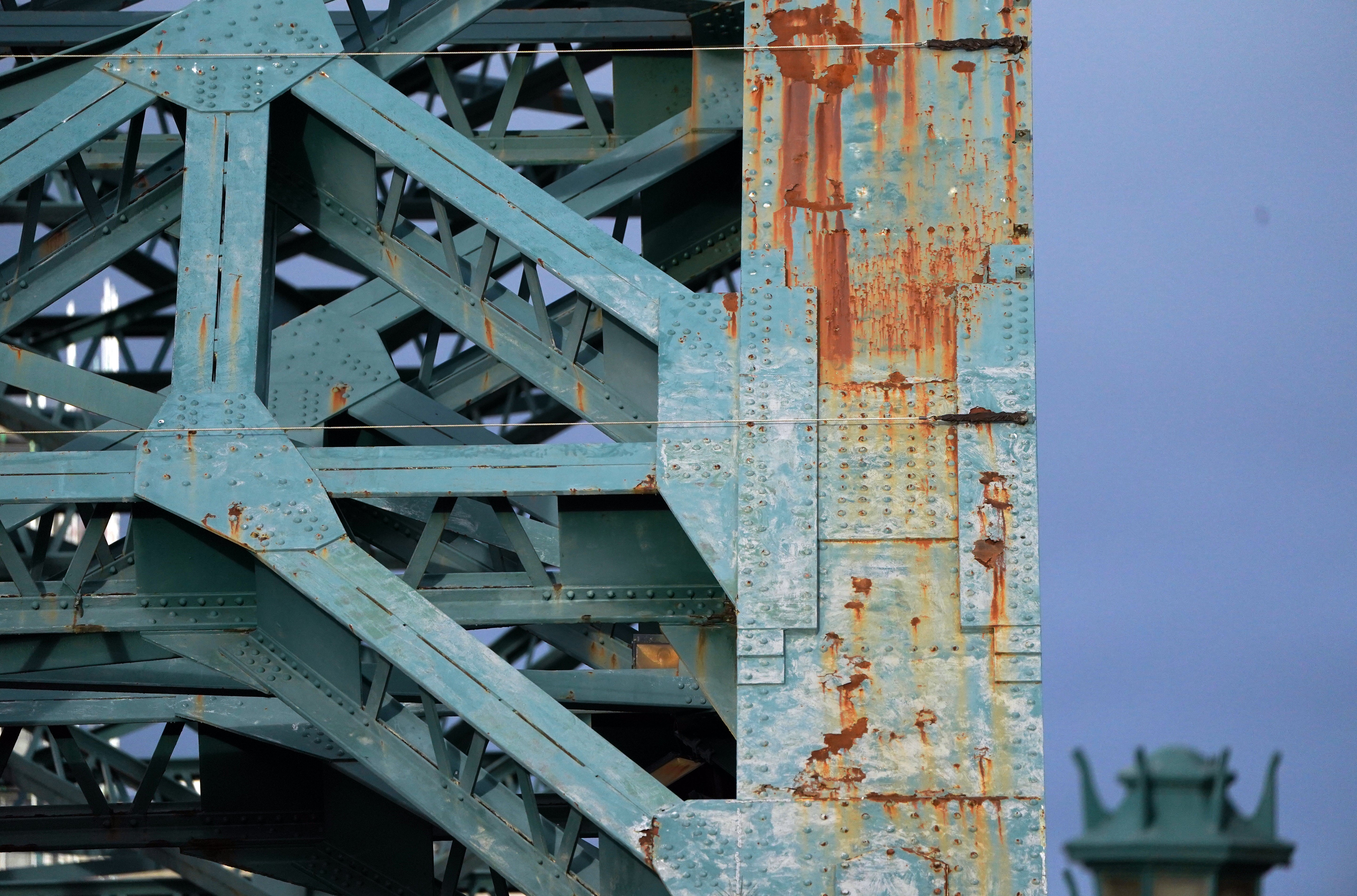 Rust on the Tyne Bridge (Owen Humphreys/PA)