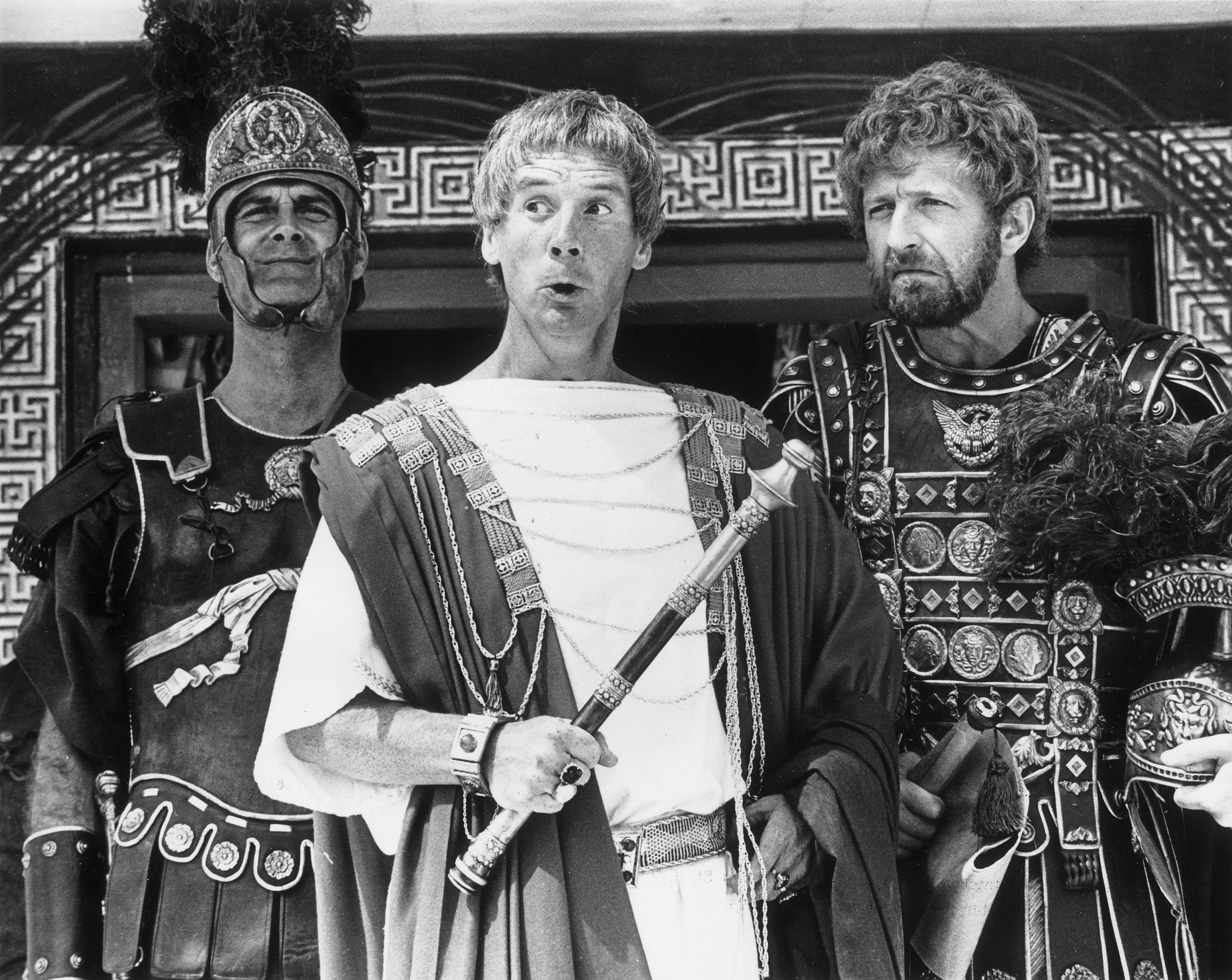 A scene from the ‘The Life of Brian’: (from left) John Cleese as a centurion, Michael Palin as Pontius Pilate and Graham Chapman as Biggus Dickus