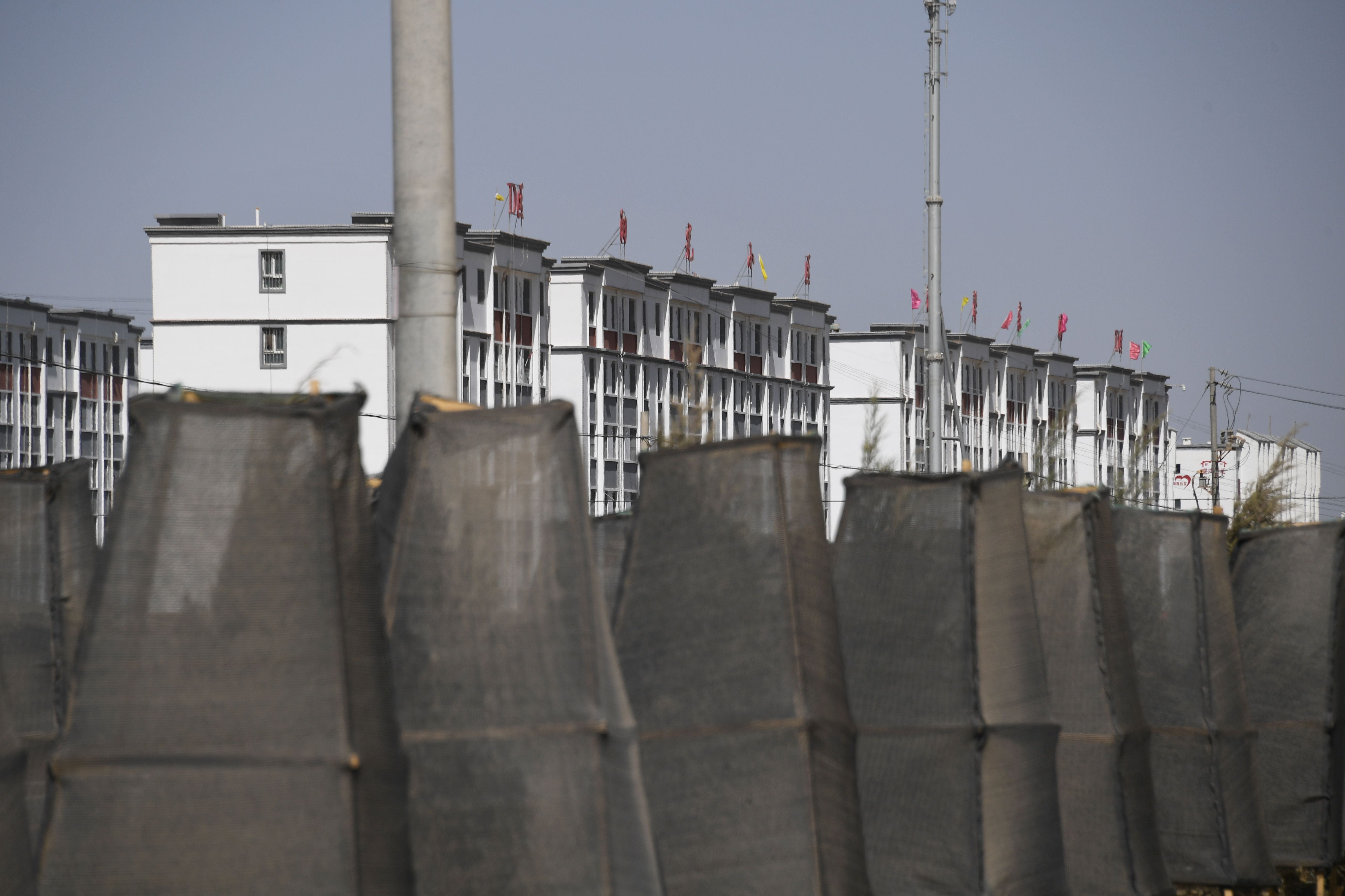 A complex that includes what is believed to be a re-education camp in Xinjiang, China