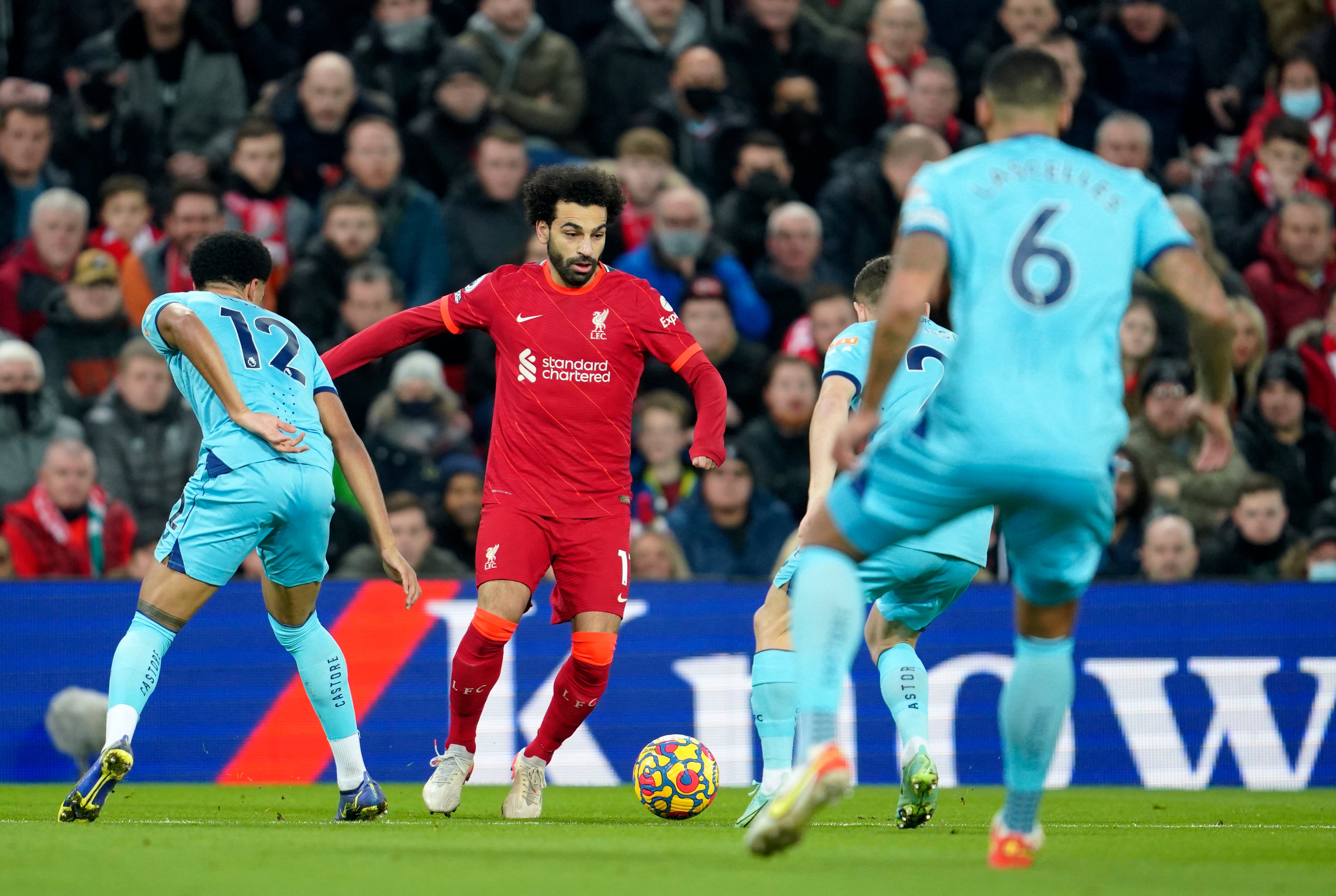 Mohamed Salah on the ball for Liverpool