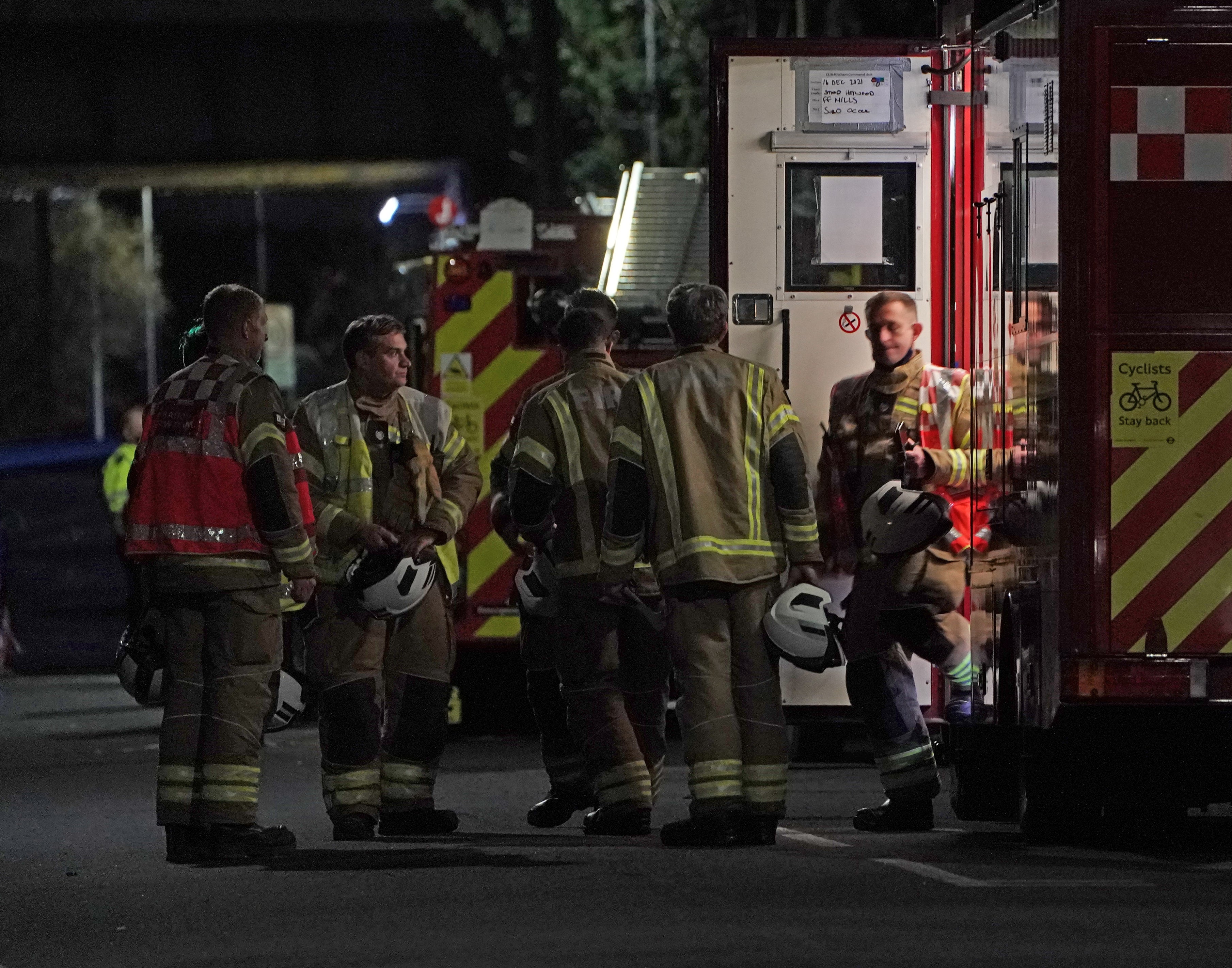 Dozens firefighters were to called to the house in Sutton, south London (Kirsty O’Connor/PA)