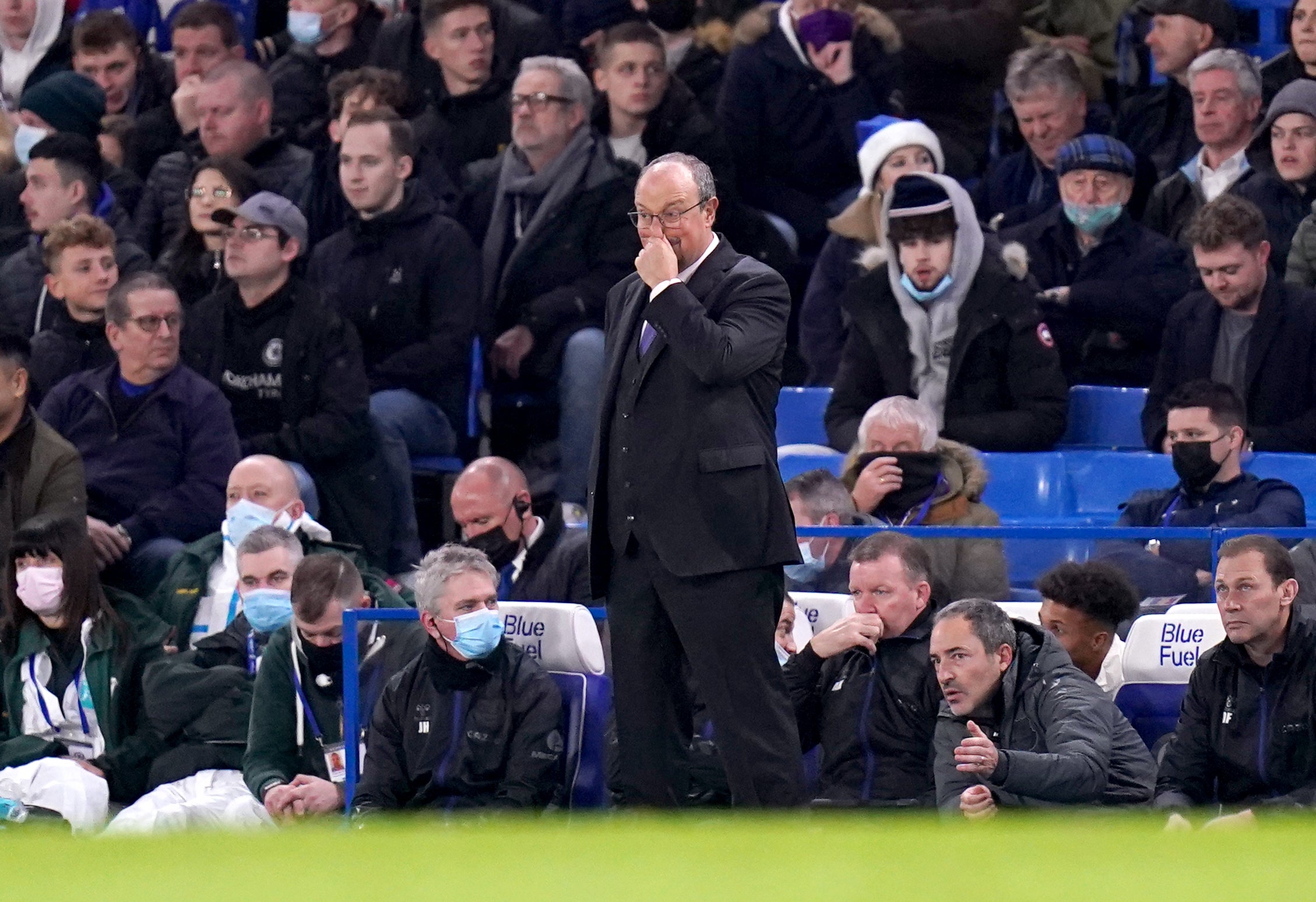 Rafael Benitez saw his Everton side take a point at Stamford Bridge (Adam Davy/PA)