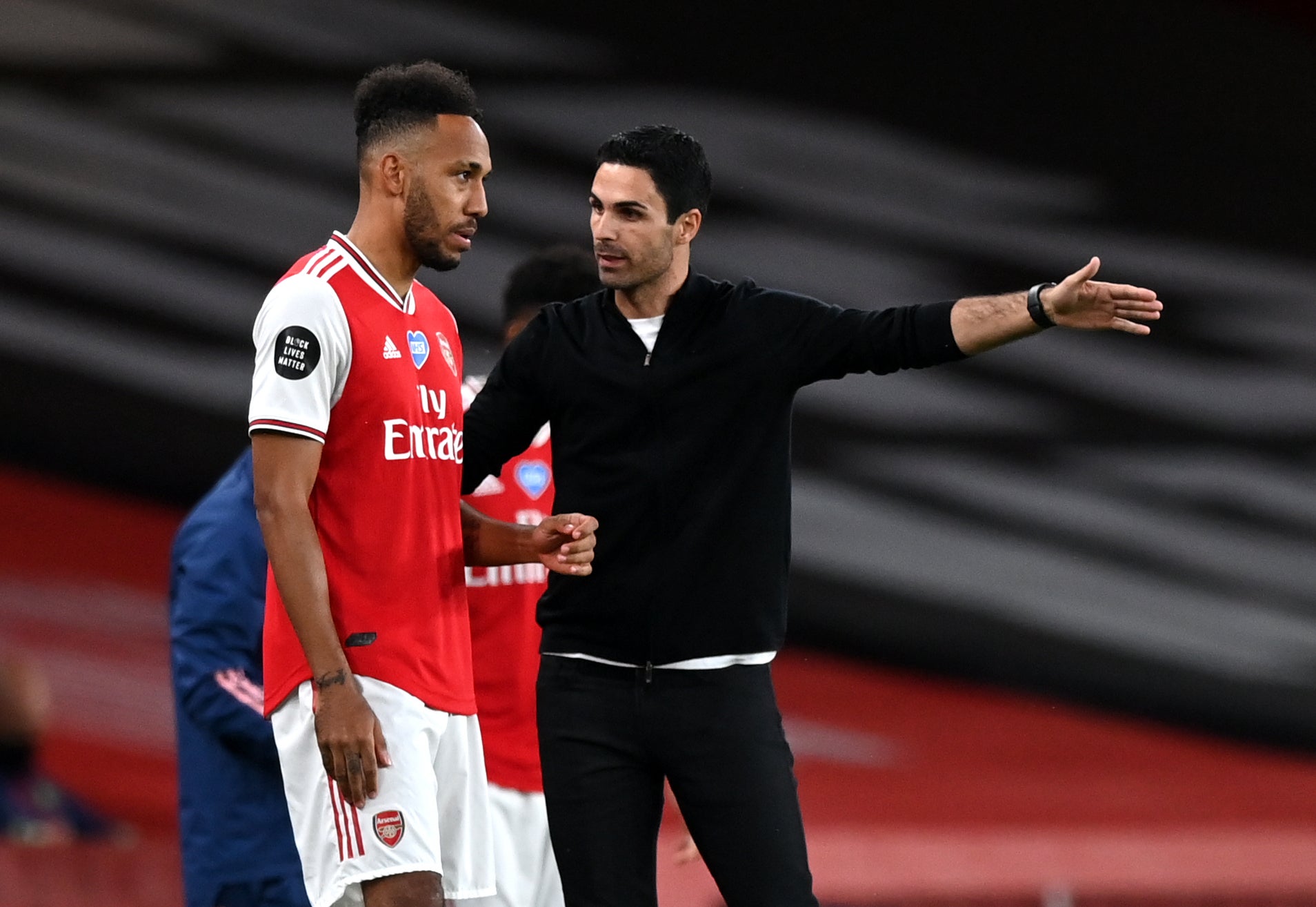 Arsenal manager Mikel Arteta (right) admits it was a difficult experience to take such a strict stance with former captain Pierre-Emerick Aubameyang (Shaun Botterill/NMC Pool/PA)